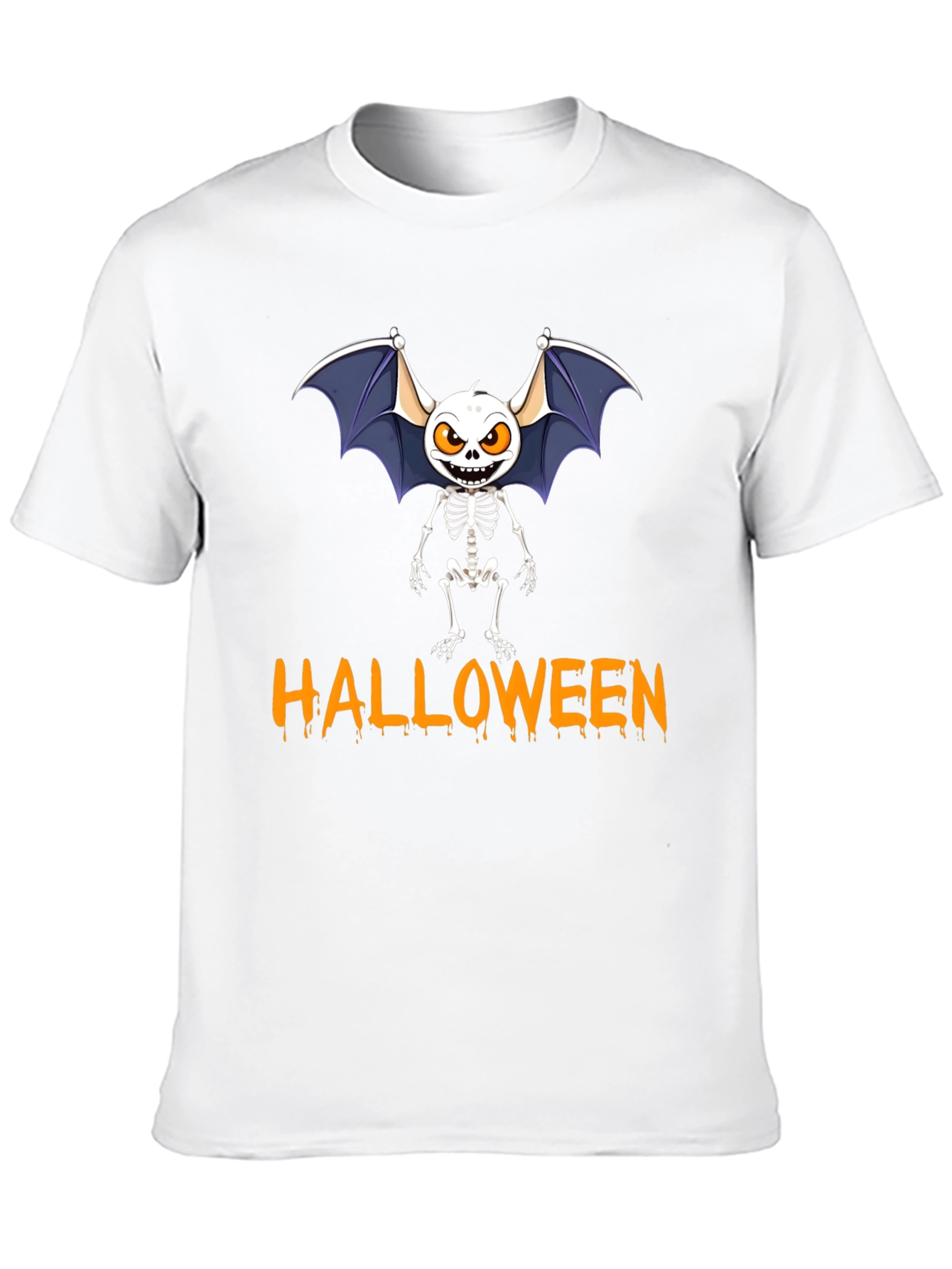 Halloween Bat Skeleton Graphic Tee