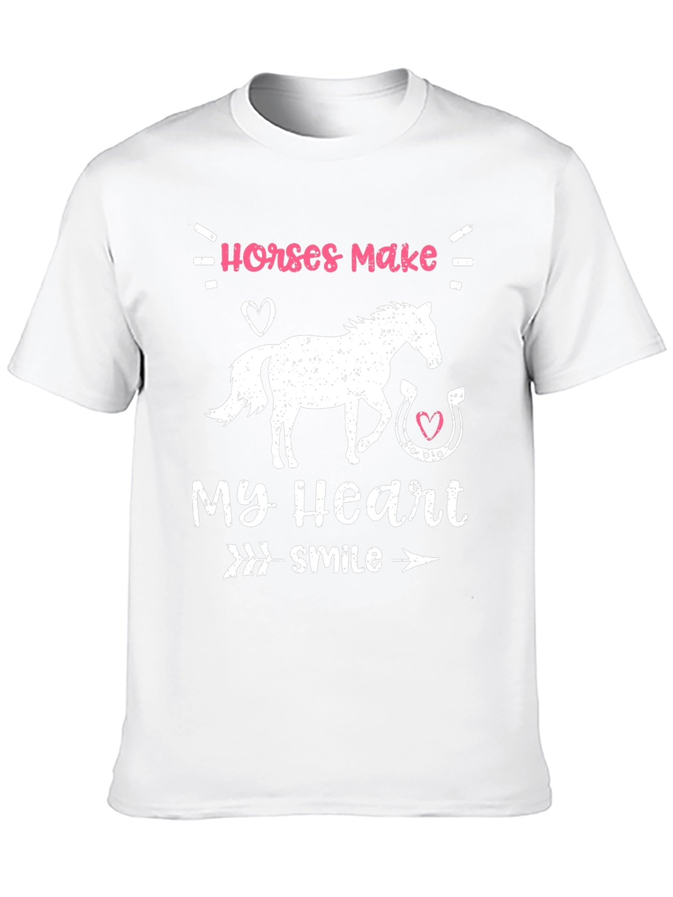 Horses Make My Heart Smile Graphic T-Shirt