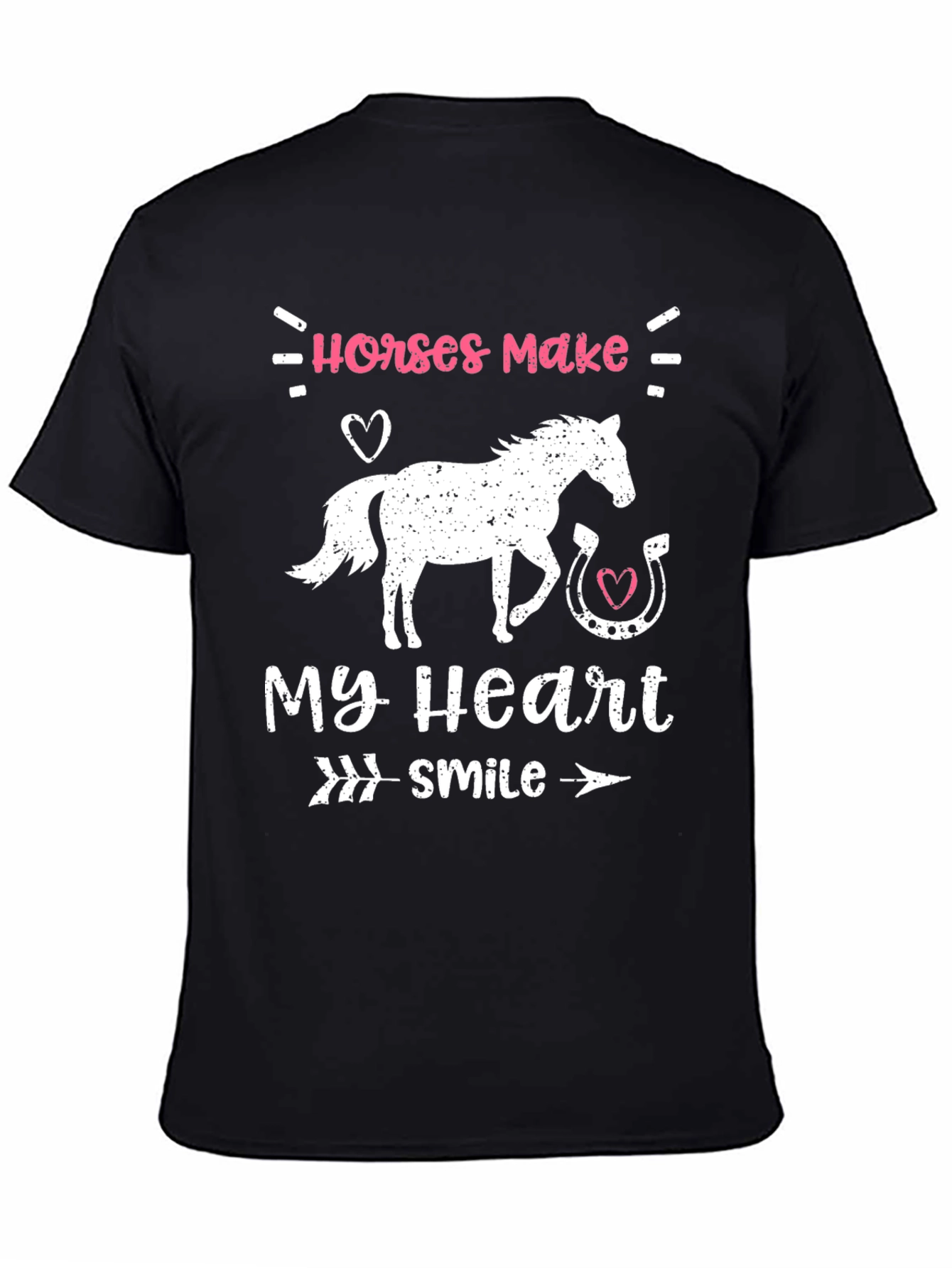 Horses Make My Heart Smile Graphic T-Shirt