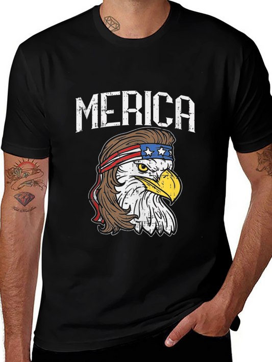 Merica Eagle Patriotic Graphic Tee