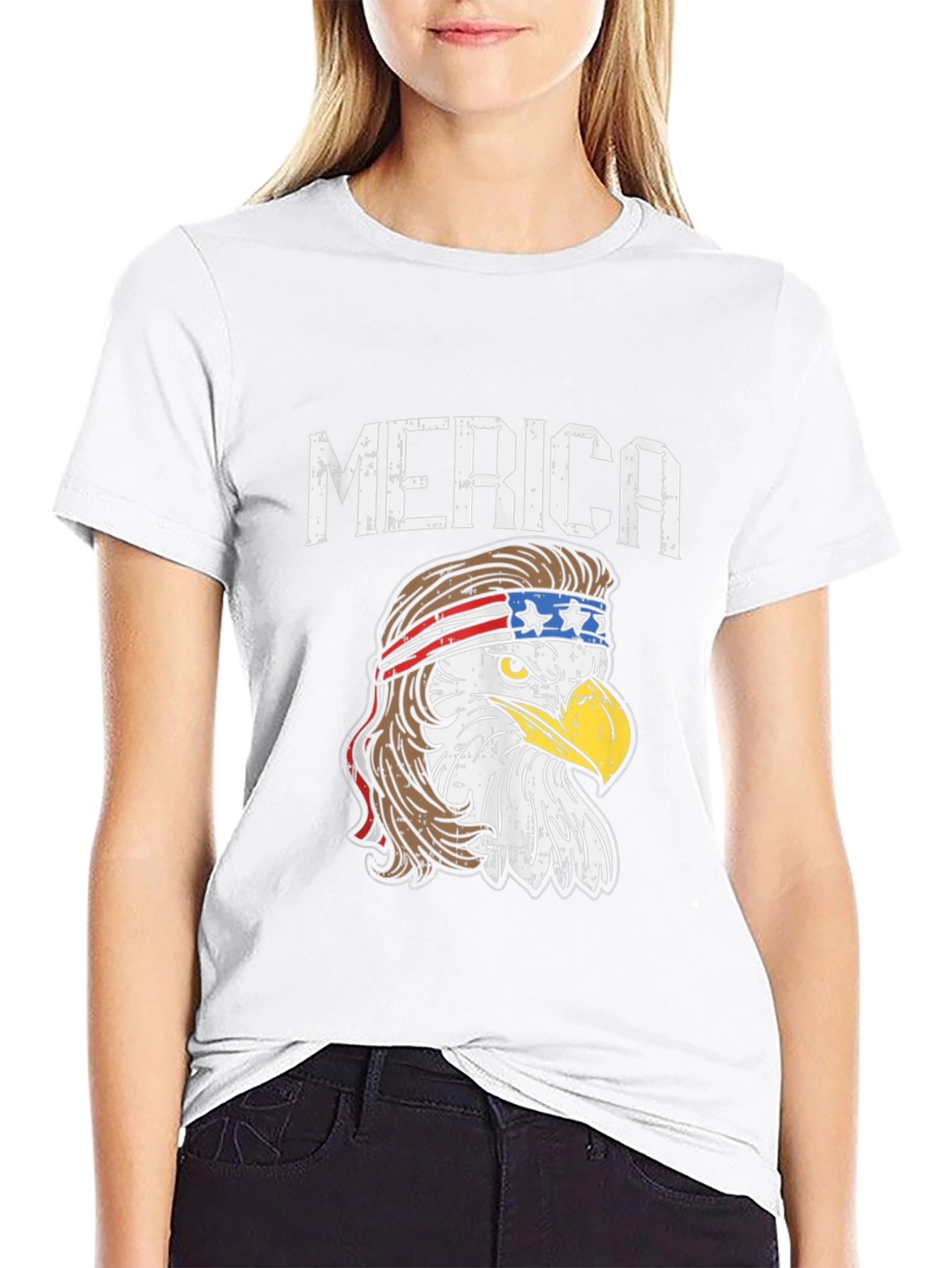 Merica Eagle Patriotic Graphic Tee