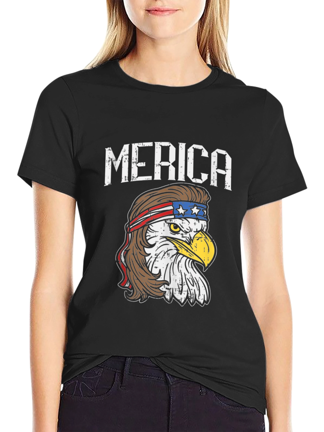 Merica Eagle Patriotic Graphic Tee