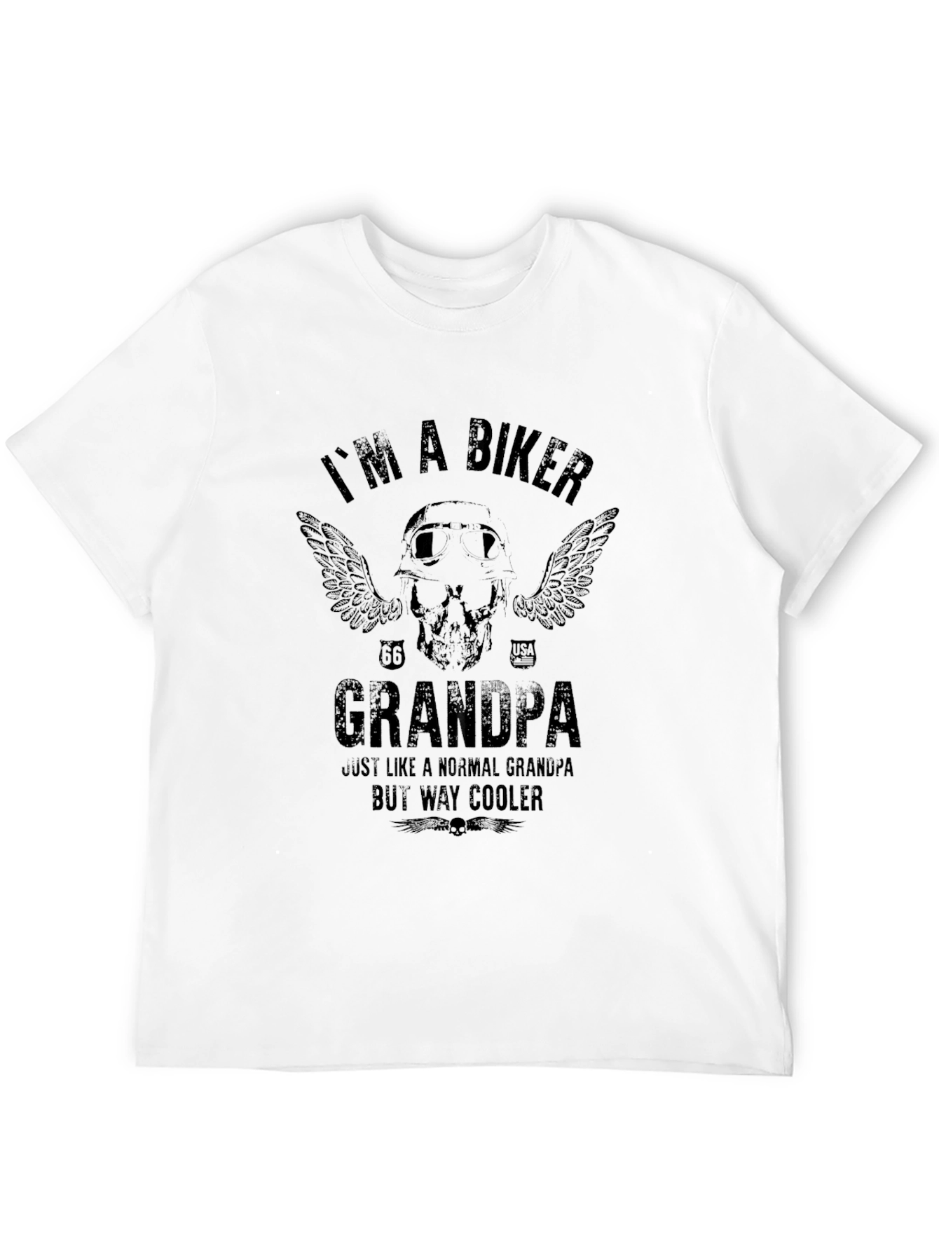 Biker Grandpa Graphic T-Shirt
