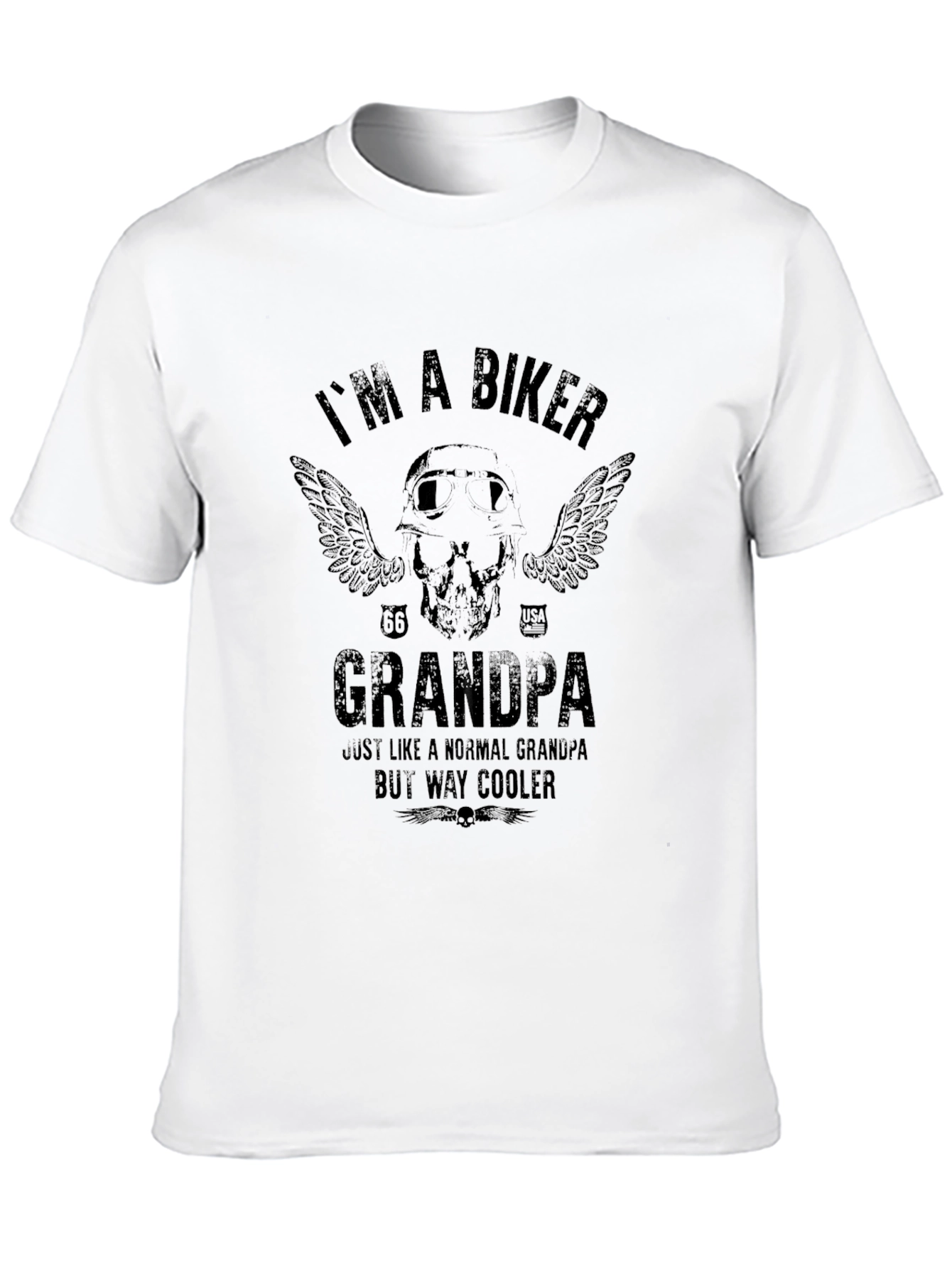Biker Grandpa Graphic T-Shirt