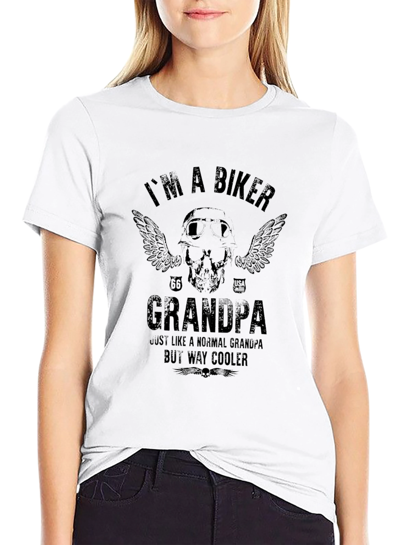 Biker Grandpa Graphic T-Shirt