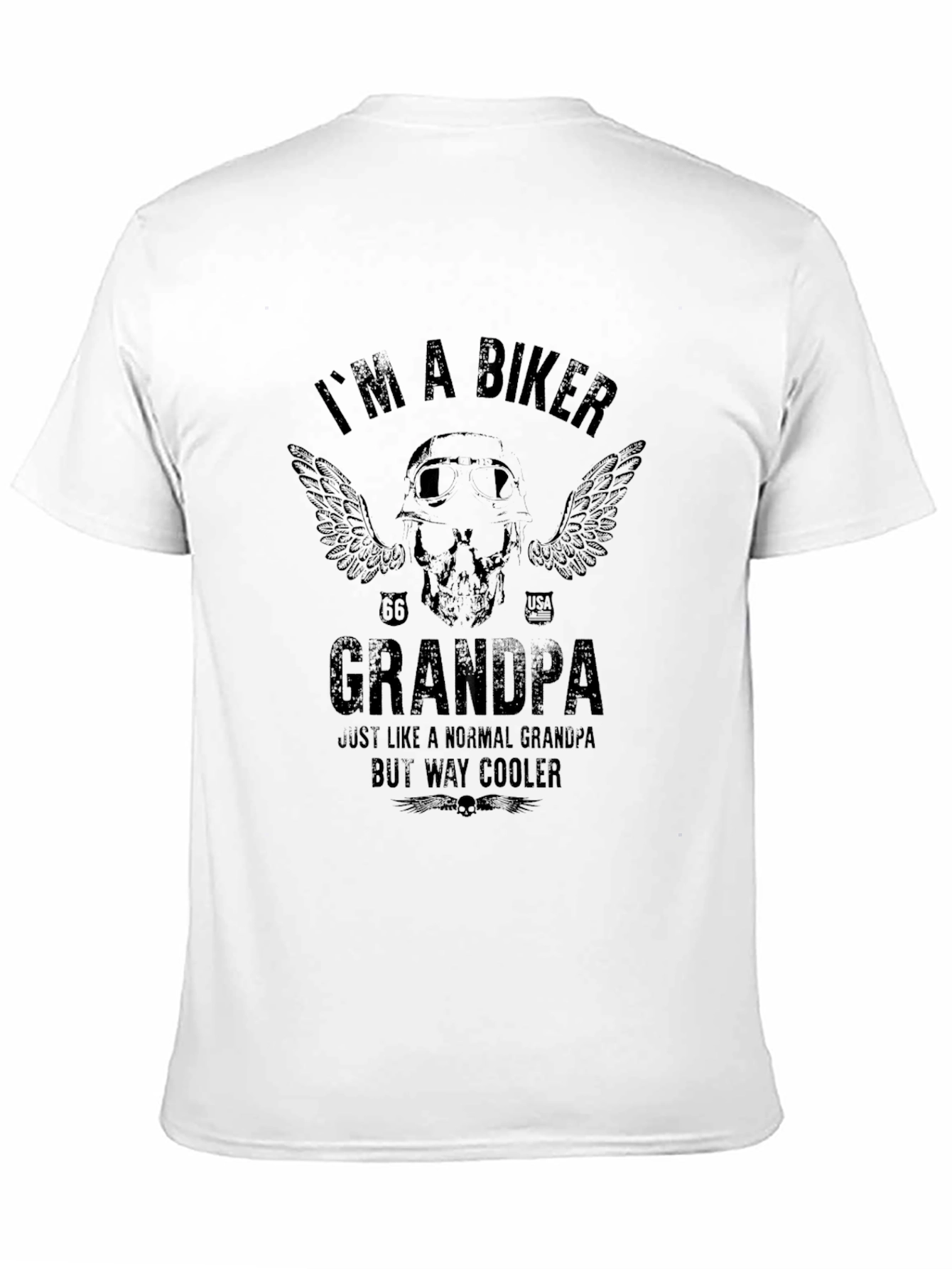 Biker Grandpa Graphic T-Shirt