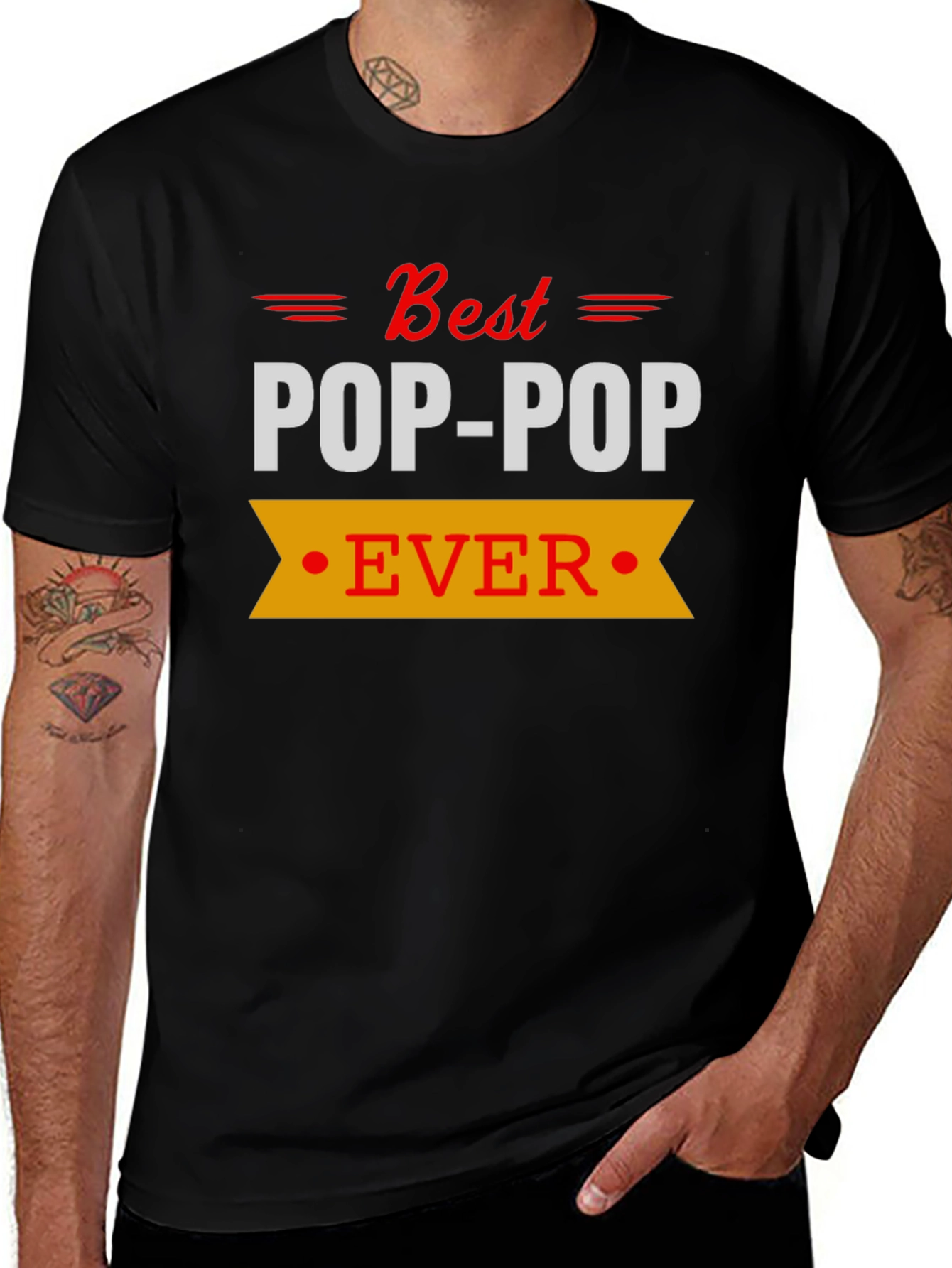Best Pop-Pop Ever T-Shirt - Black
