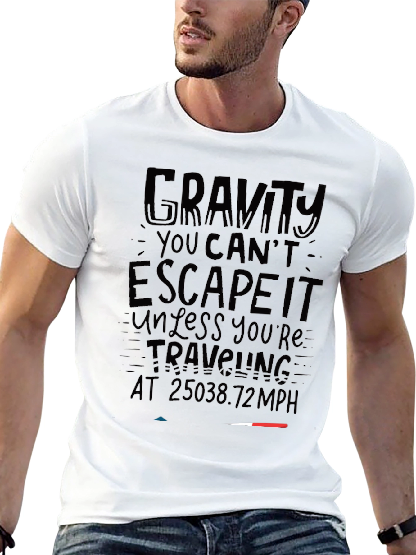 Gravity Escape Speed Black Graphic Tee Shirt