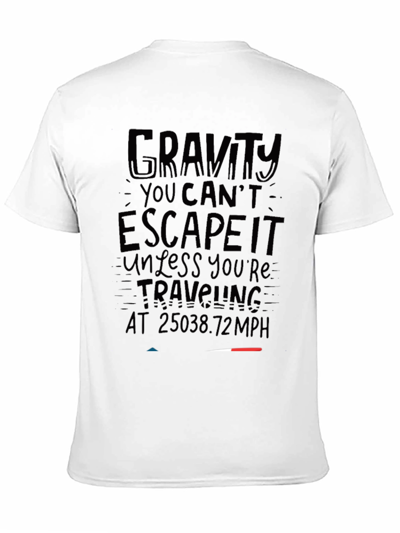 Gravity Escape Speed Black Graphic Tee Shirt