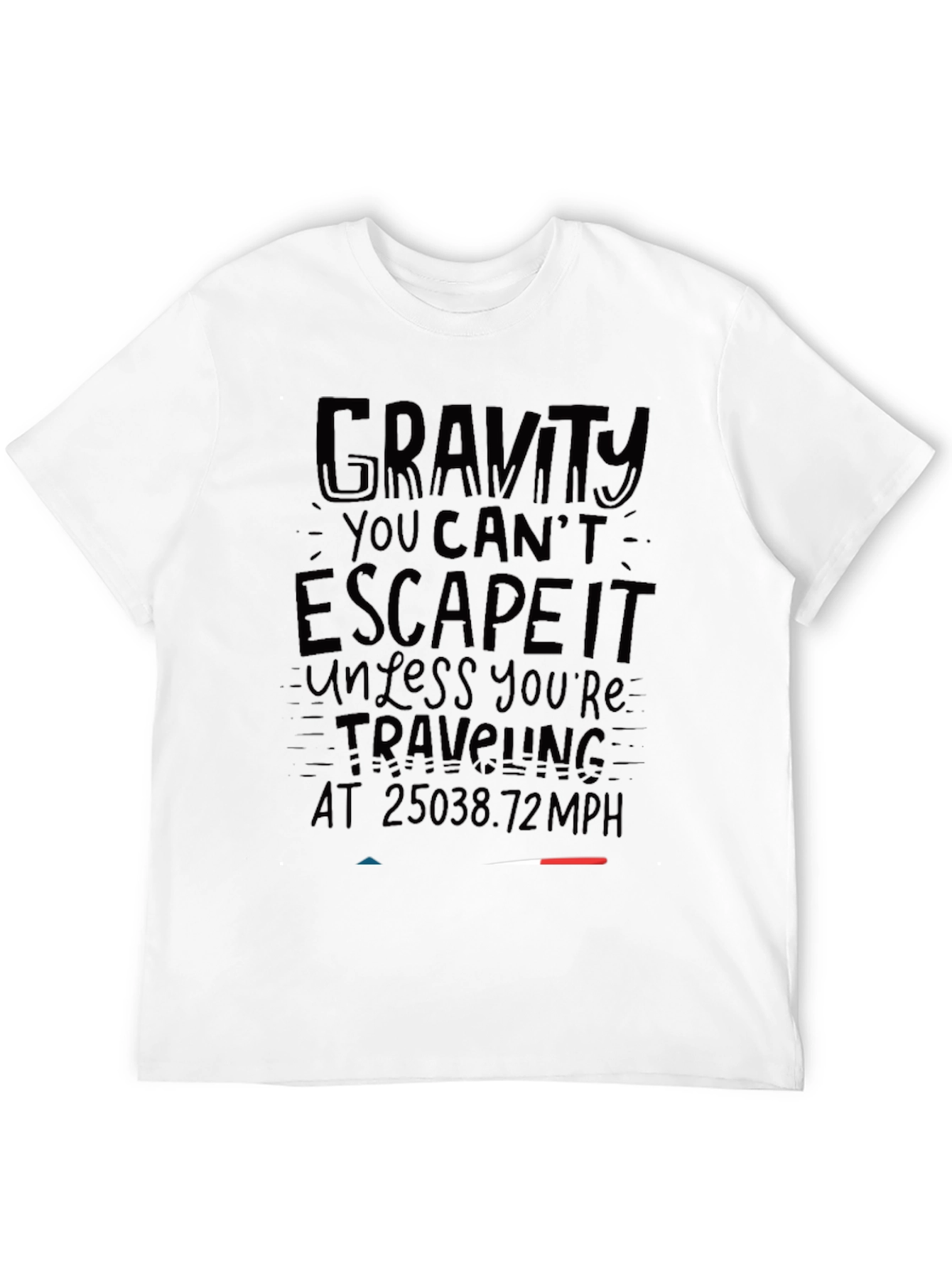 Gravity Escape Speed Black Graphic Tee Shirt
