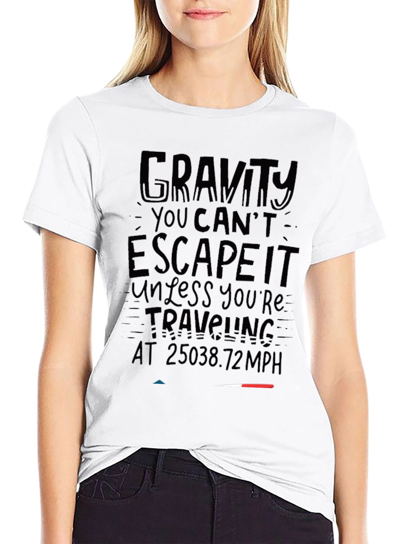 Gravity Escape Speed Black Graphic Tee Shirt