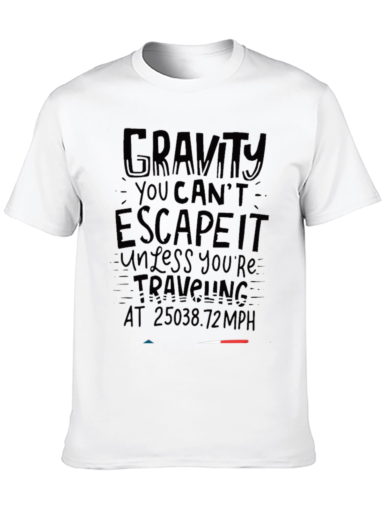 Gravity Escape Speed Black Graphic Tee Shirt