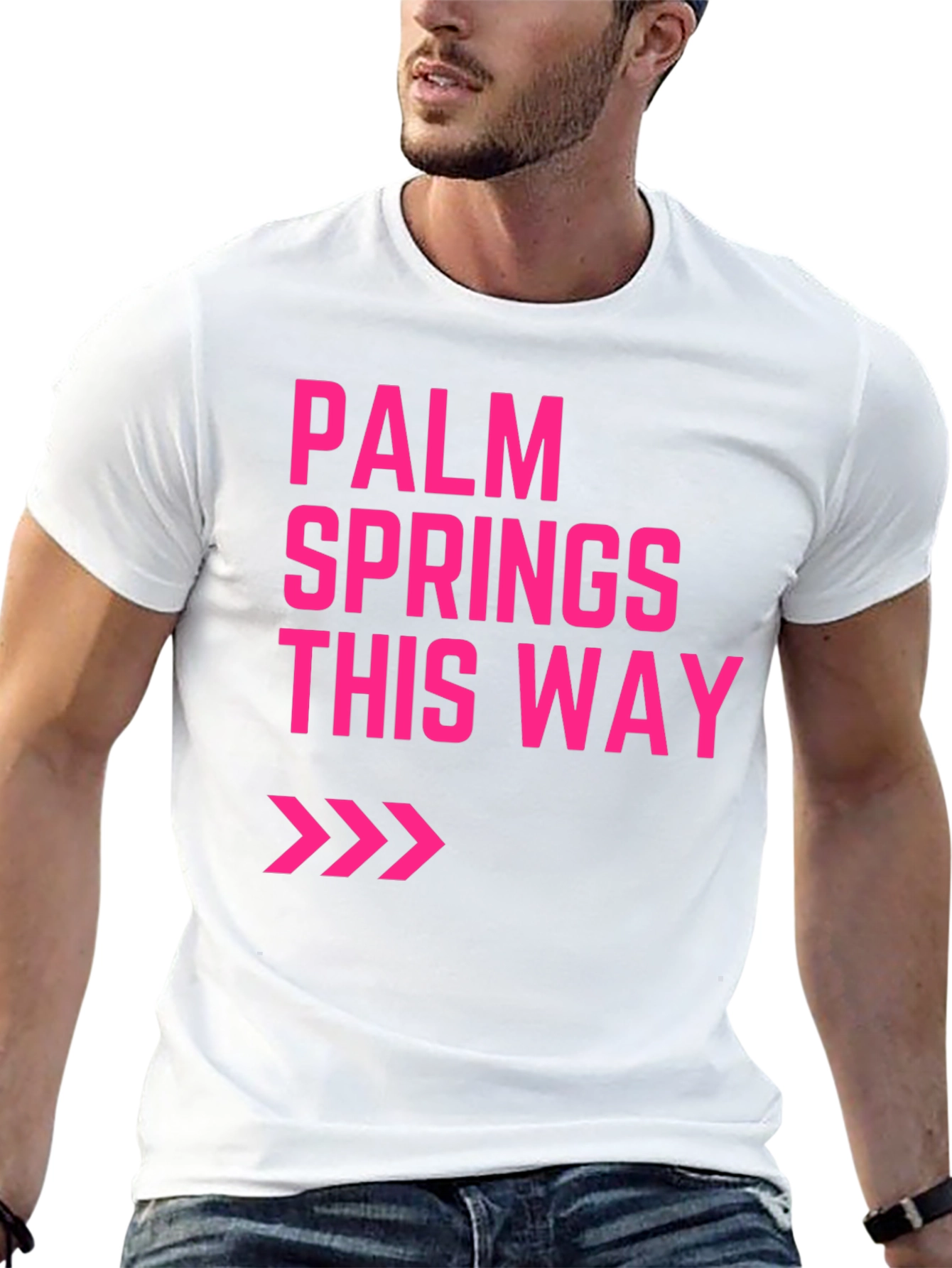 Palm Springs This Way Graphic Tee - Black