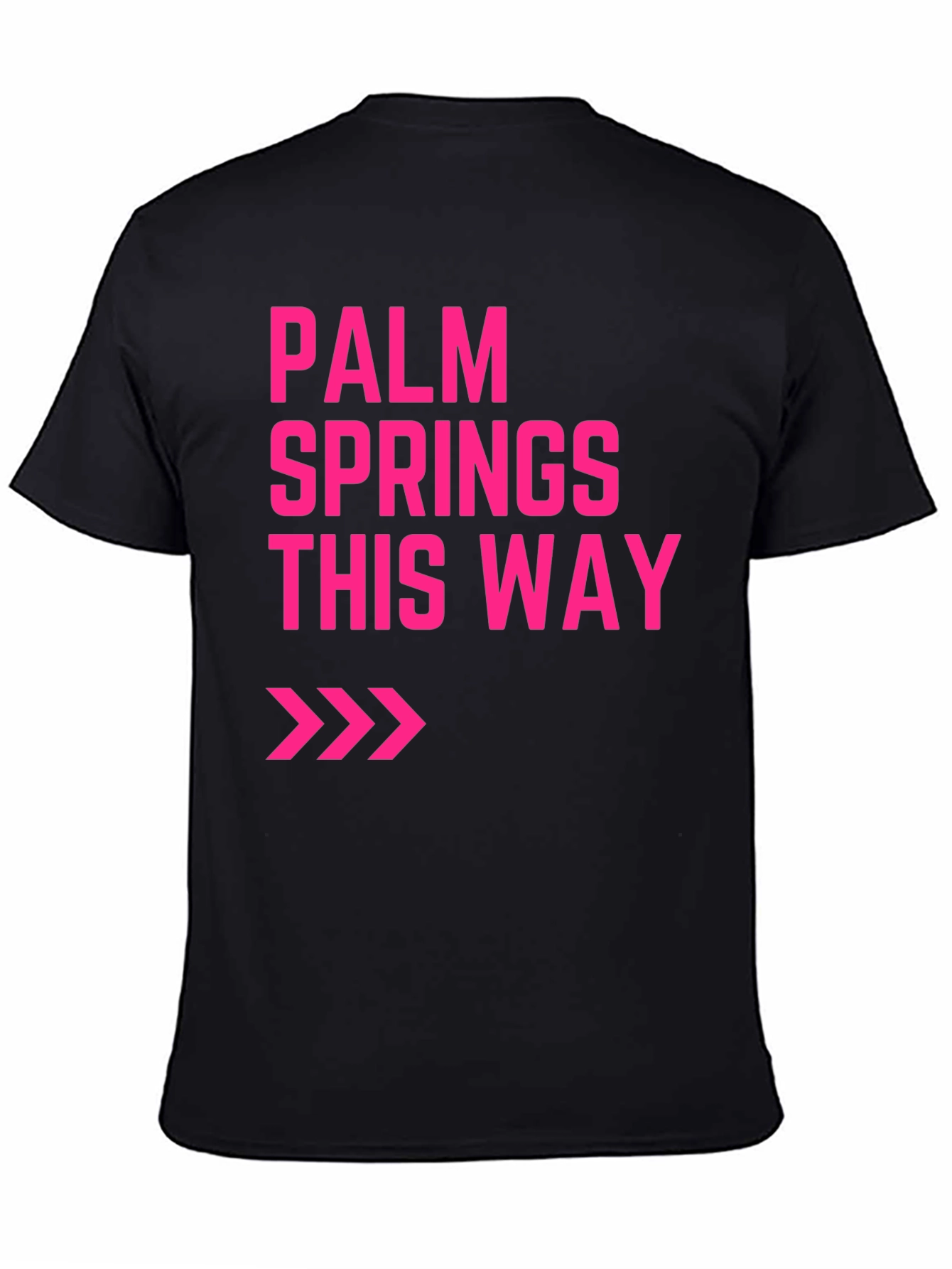 Palm Springs This Way Graphic Tee - Black