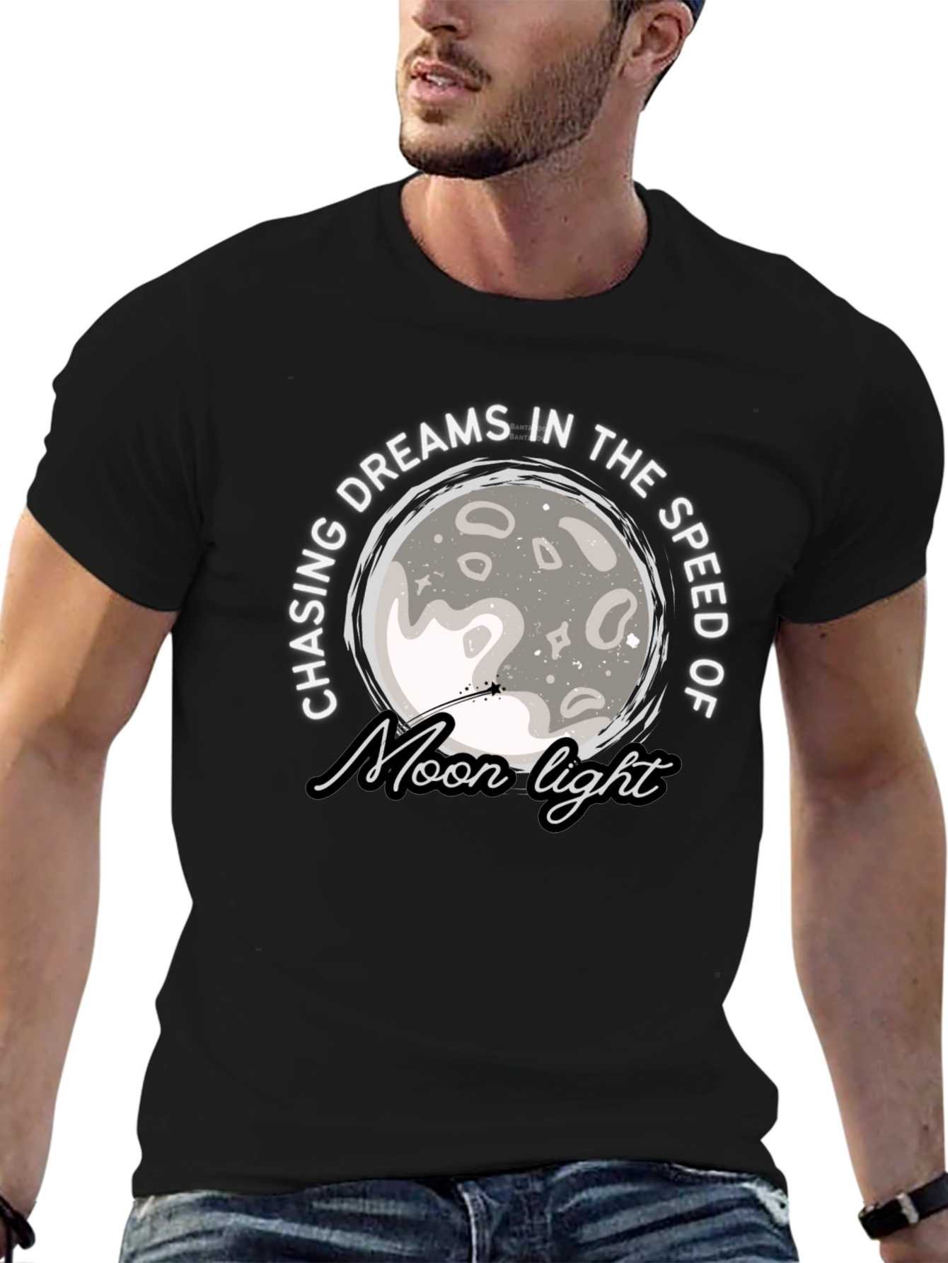 Chasing Dreams Moon Light Graphic T-Shirt