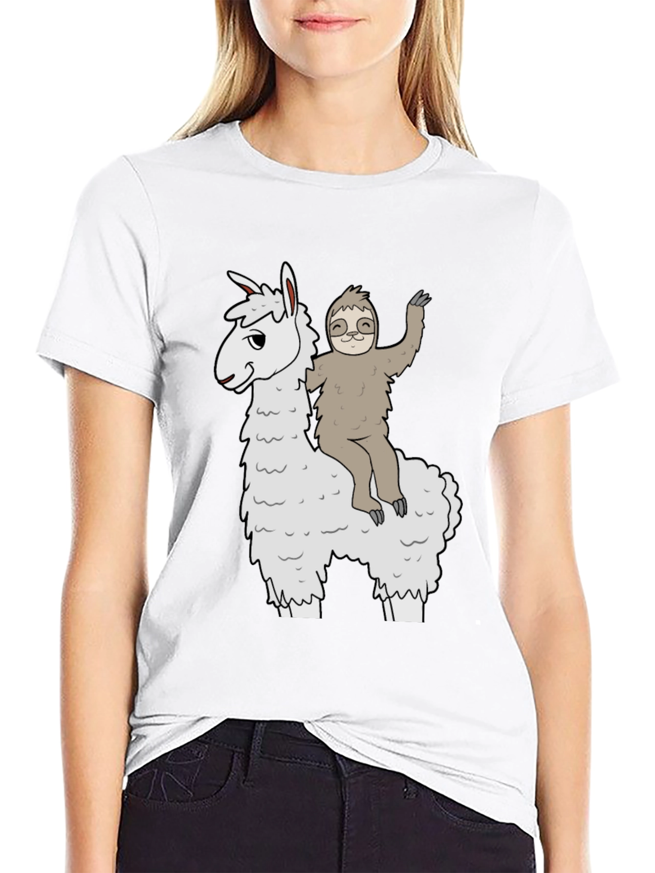 Llama & Sloth T-Shirt - Fun Graphic Tee