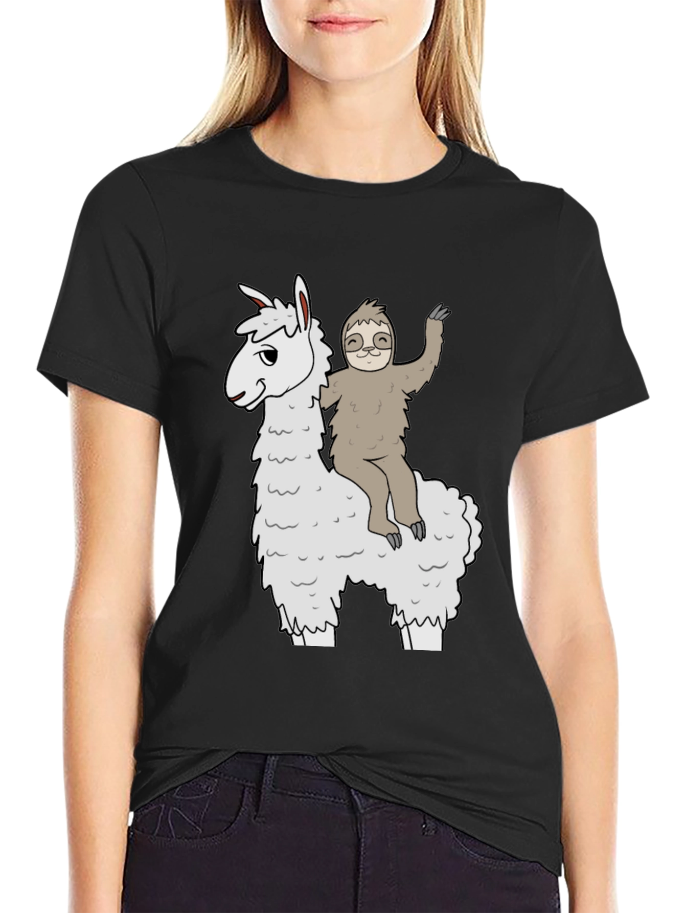 Llama & Sloth T-Shirt - Fun Graphic Tee