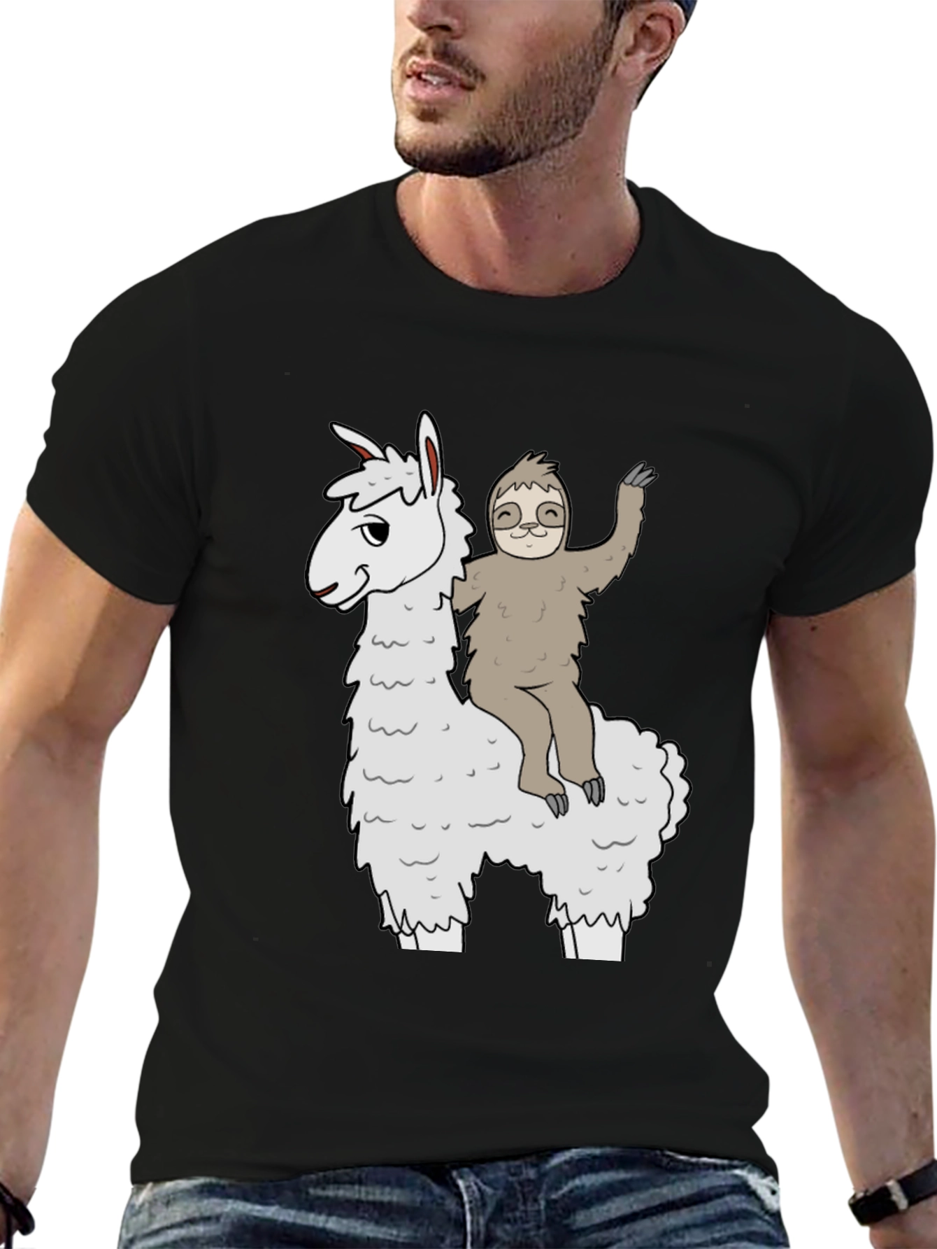 Llama & Sloth T-Shirt - Fun Graphic Tee
