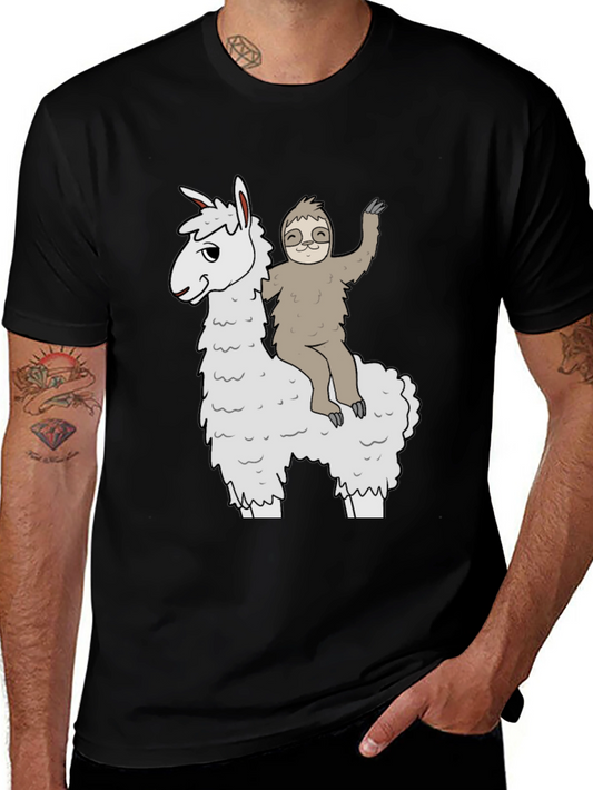 Llama & Sloth T-Shirt - Fun Graphic Tee