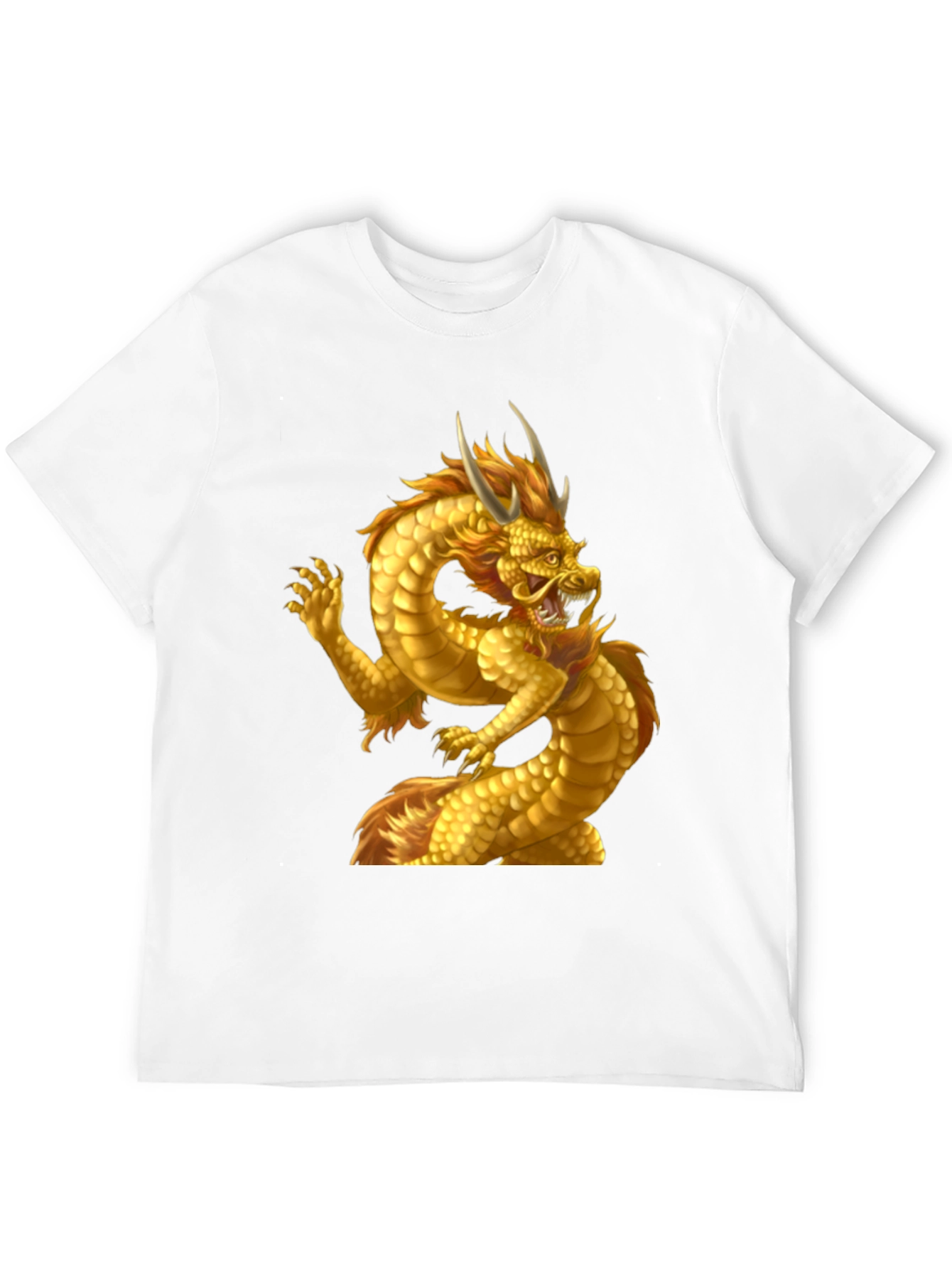 Golden Dragon Graphic Tee - Mens Black T-Shirt