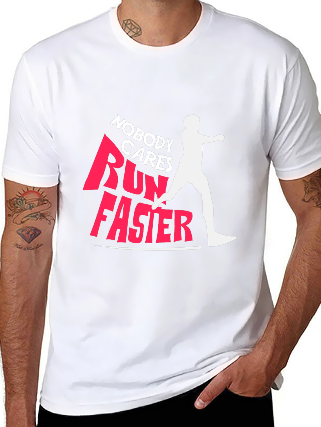 Nobody Cares Run Faster Graphic Tee