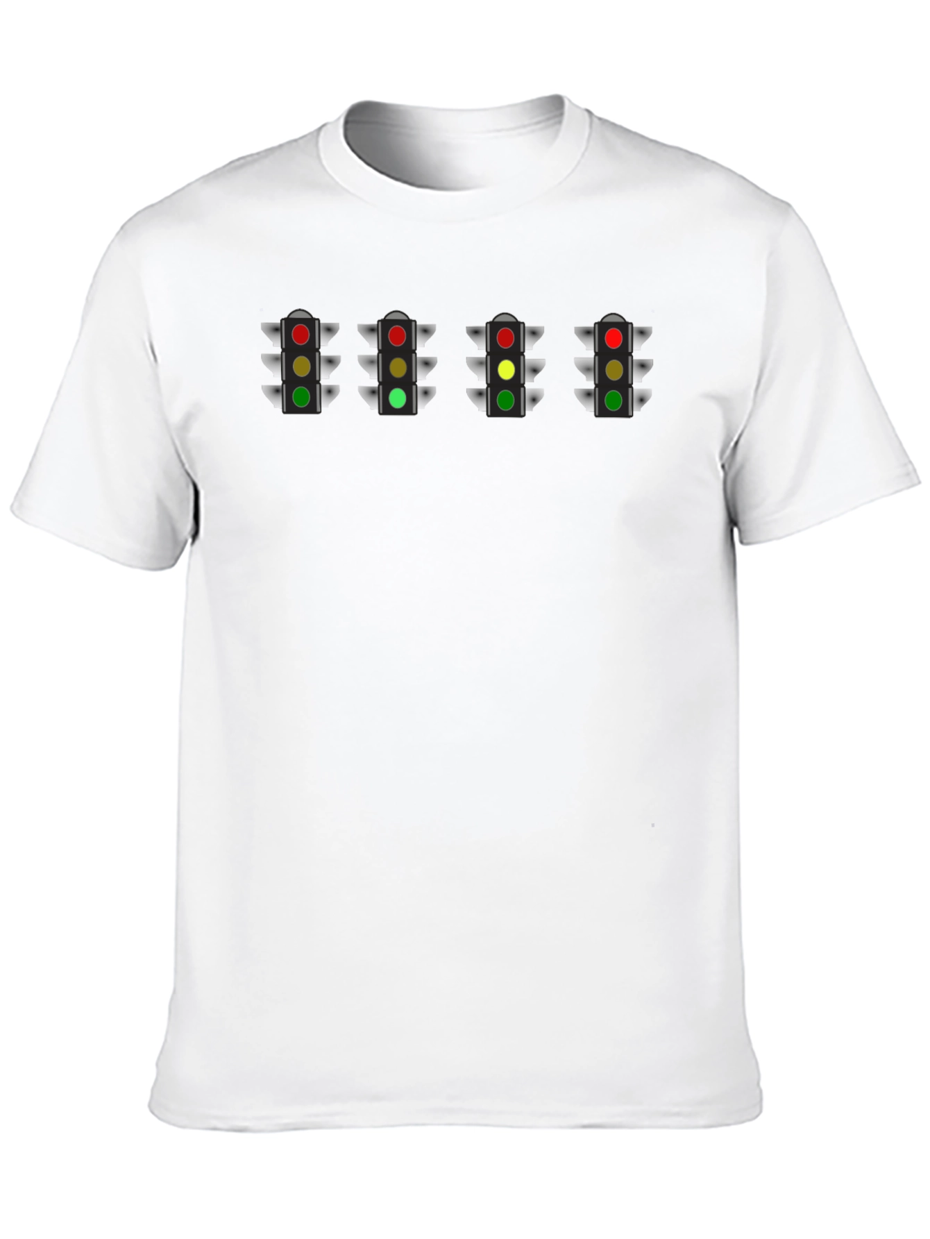 Traffic Light T-Shirt - Black Cotton Tee