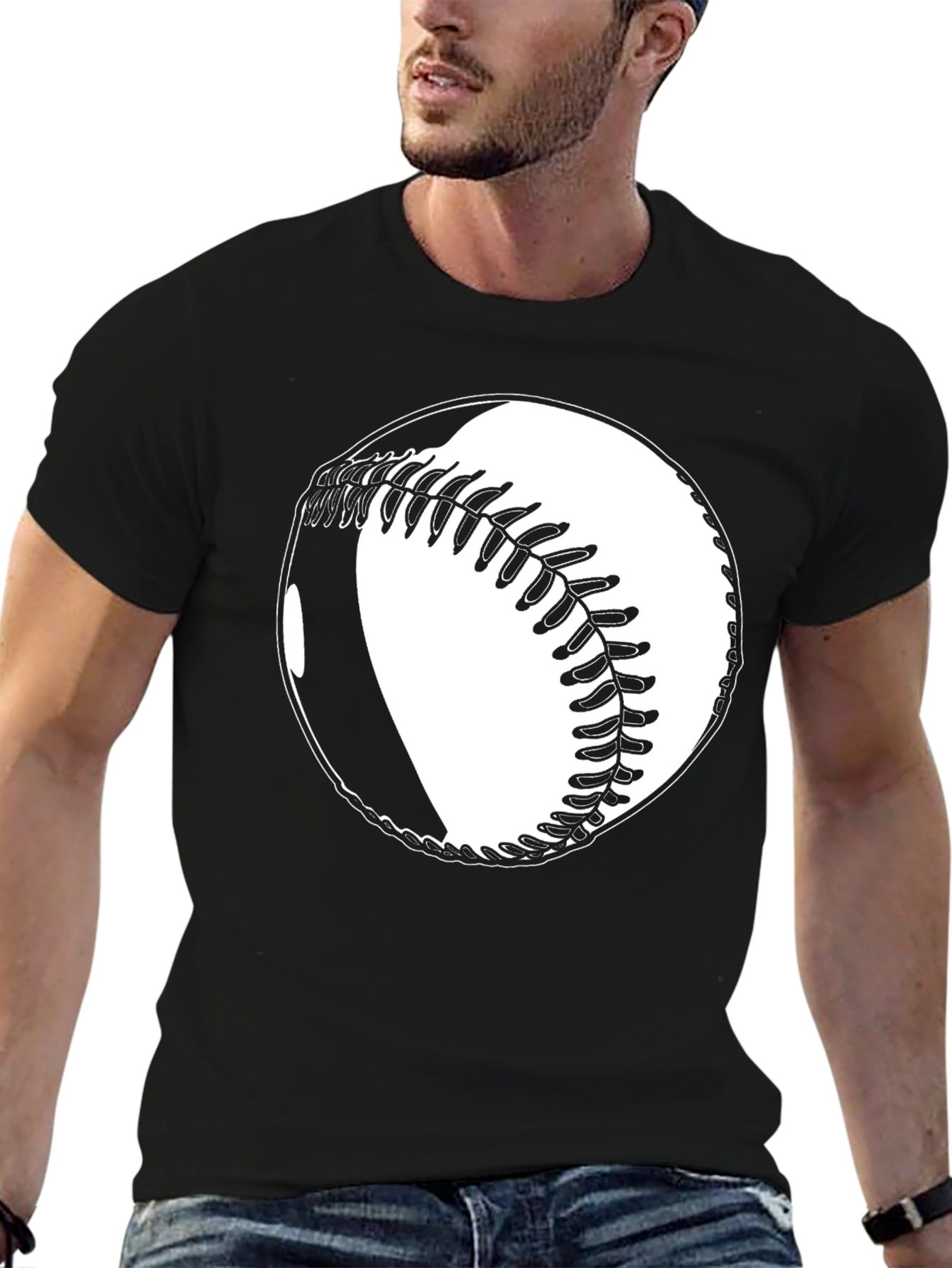 Baseball Graphic T-Shirt - Classic Black Tee