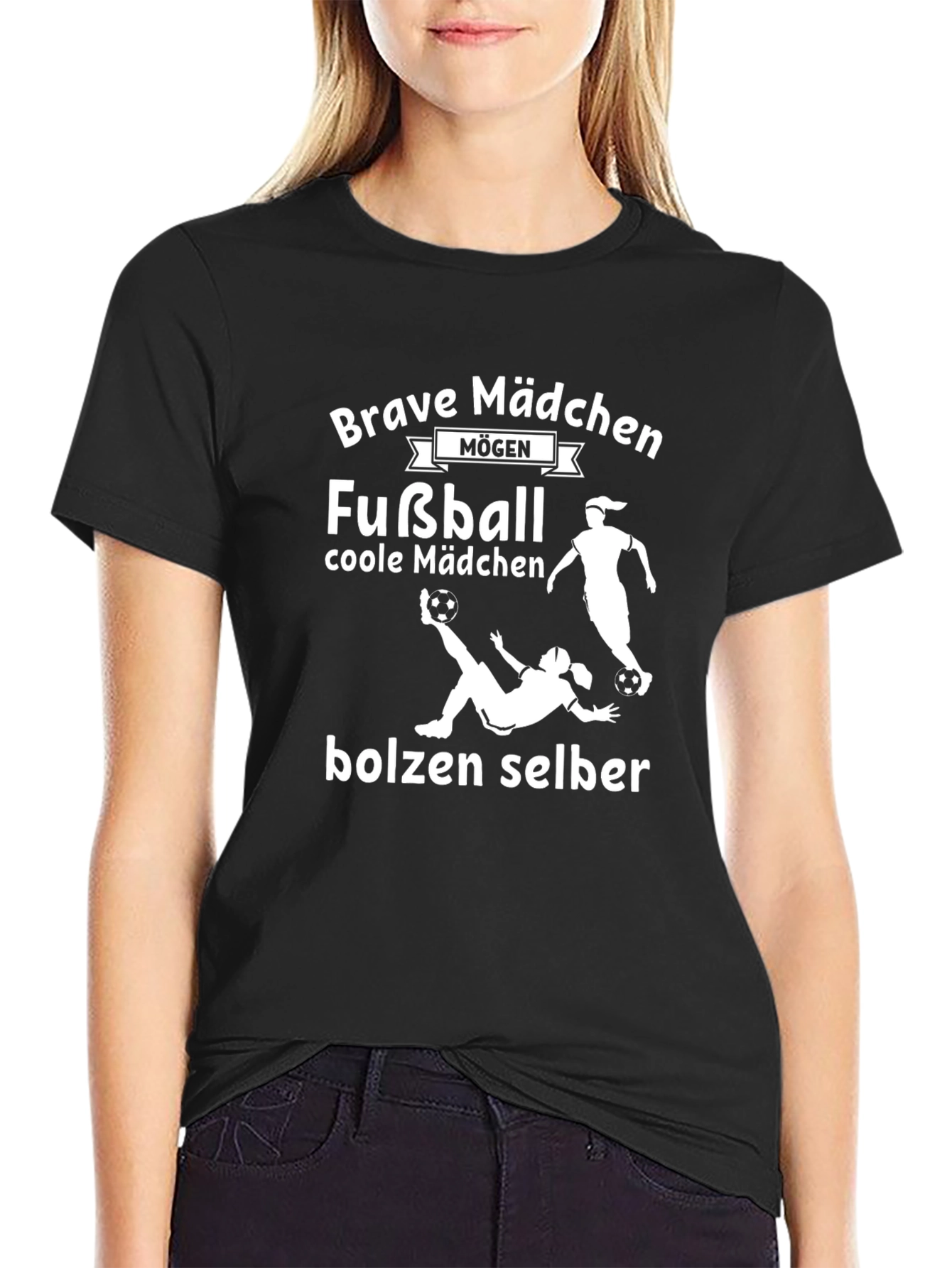 Brave Mädchen Fußball T-Shirt