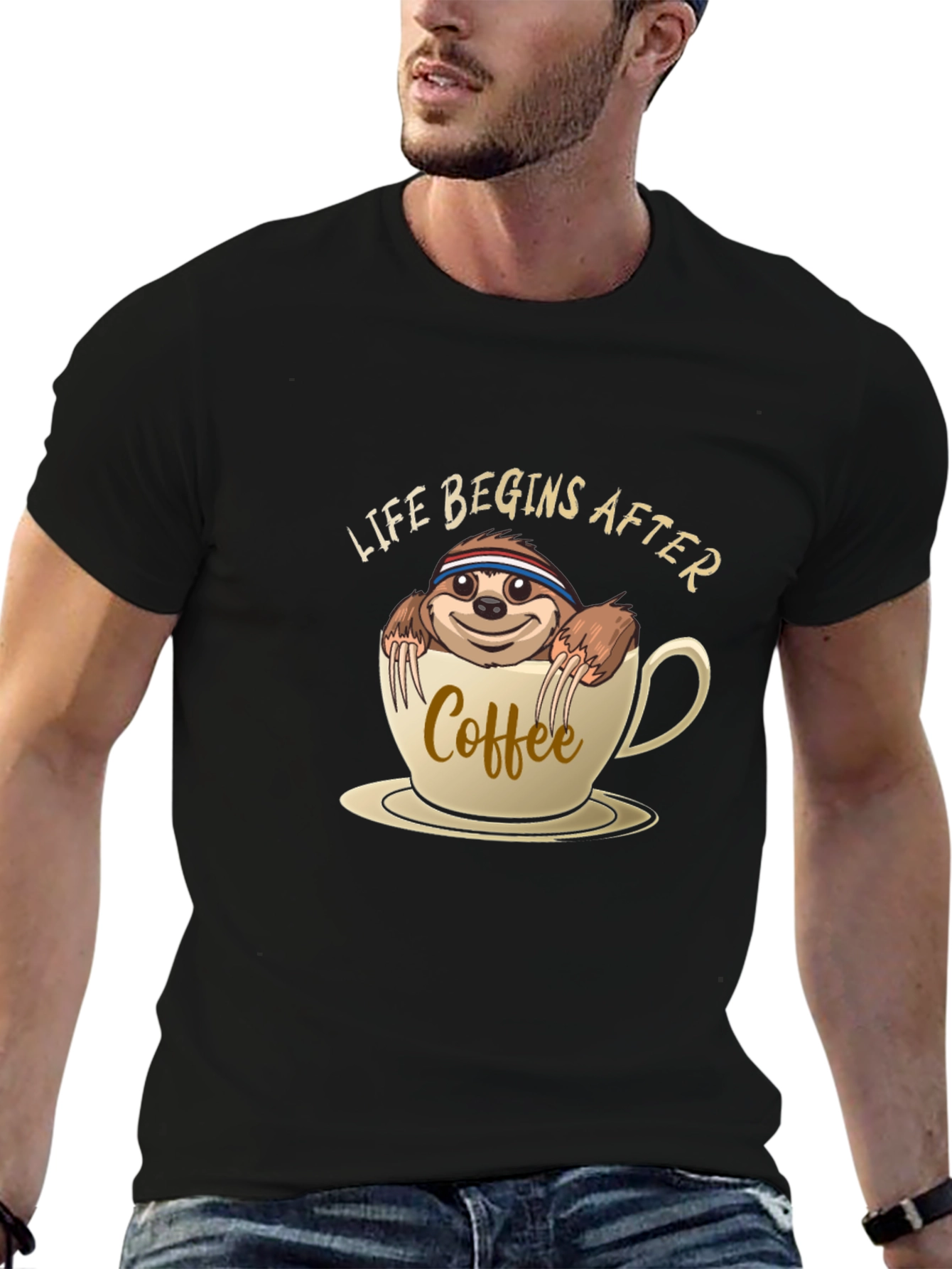 Life Begins After Coffee Sloth T-Shirt