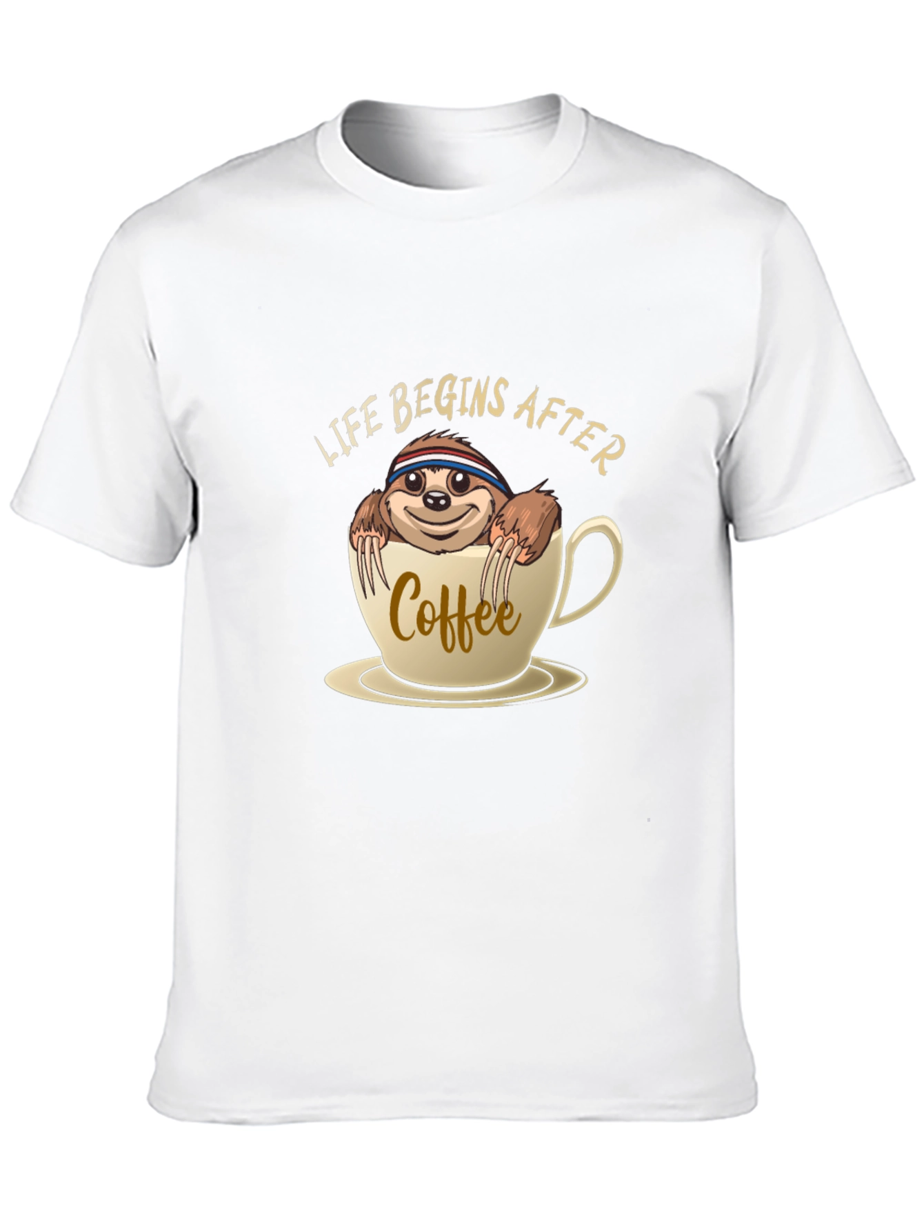 Life Begins After Coffee Sloth T-Shirt