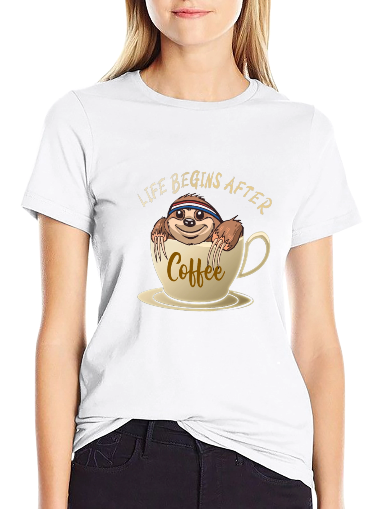 Life Begins After Coffee Sloth T-Shirt