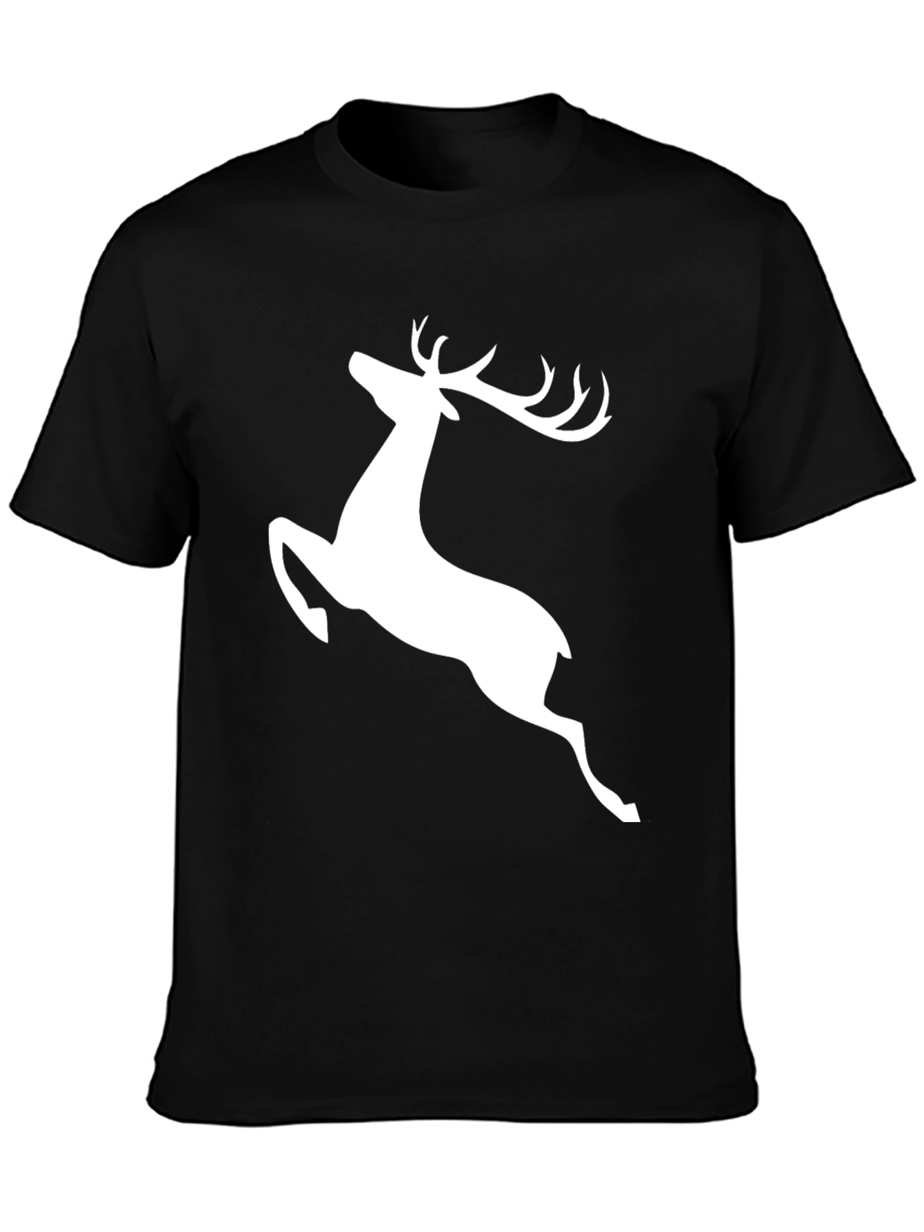 Black Deer Graphic Tee - Mens Casual T-Shirt
