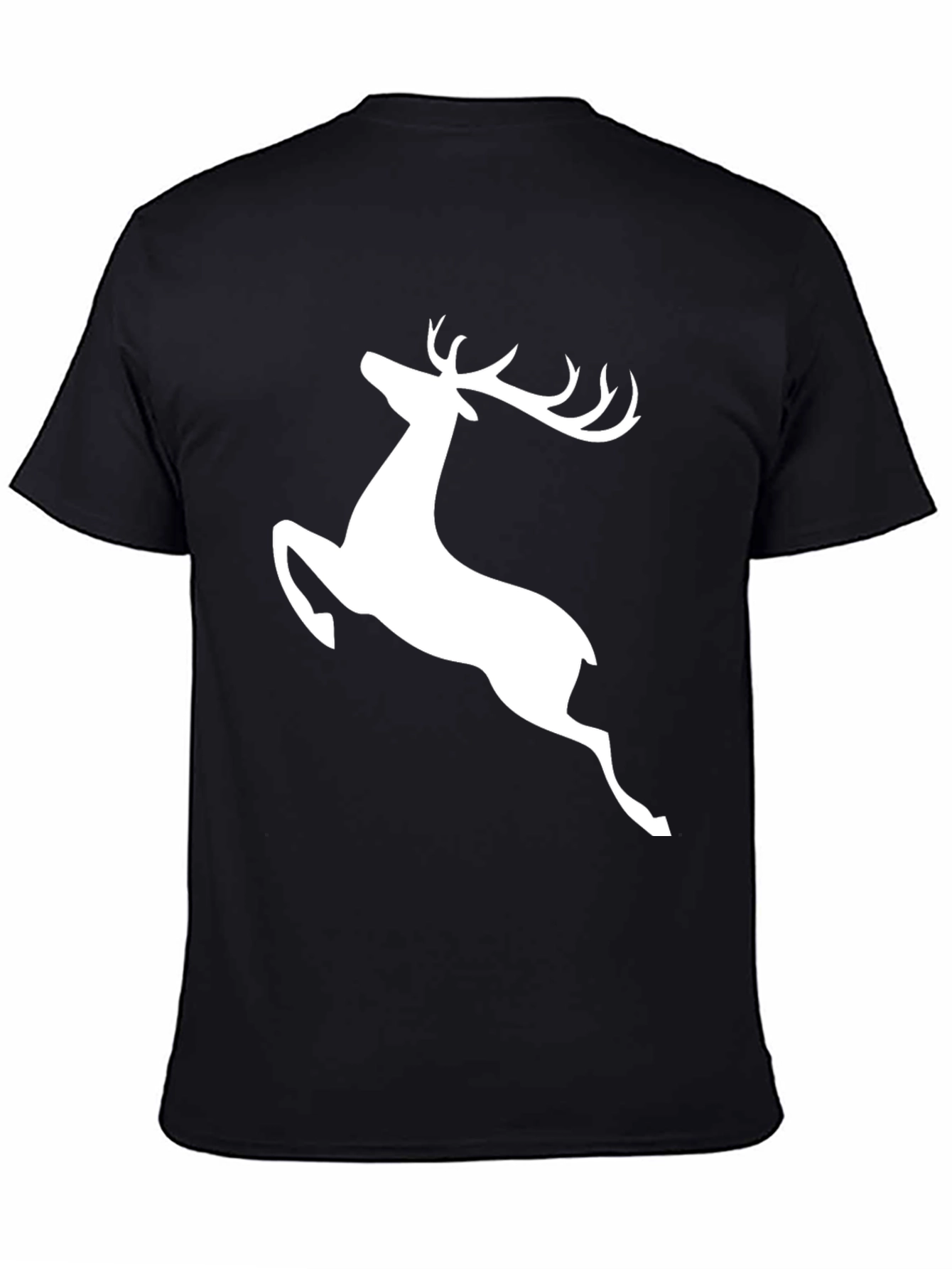 Black Deer Graphic Tee - Mens Casual T-Shirt