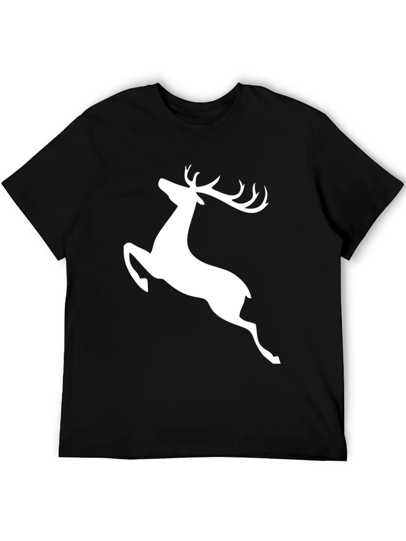 Black Deer Graphic Tee - Mens Casual T-Shirt