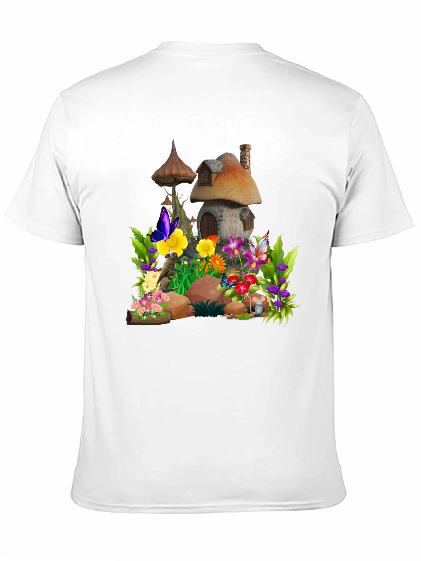 Whimsical Mushroom House Graphic Tee