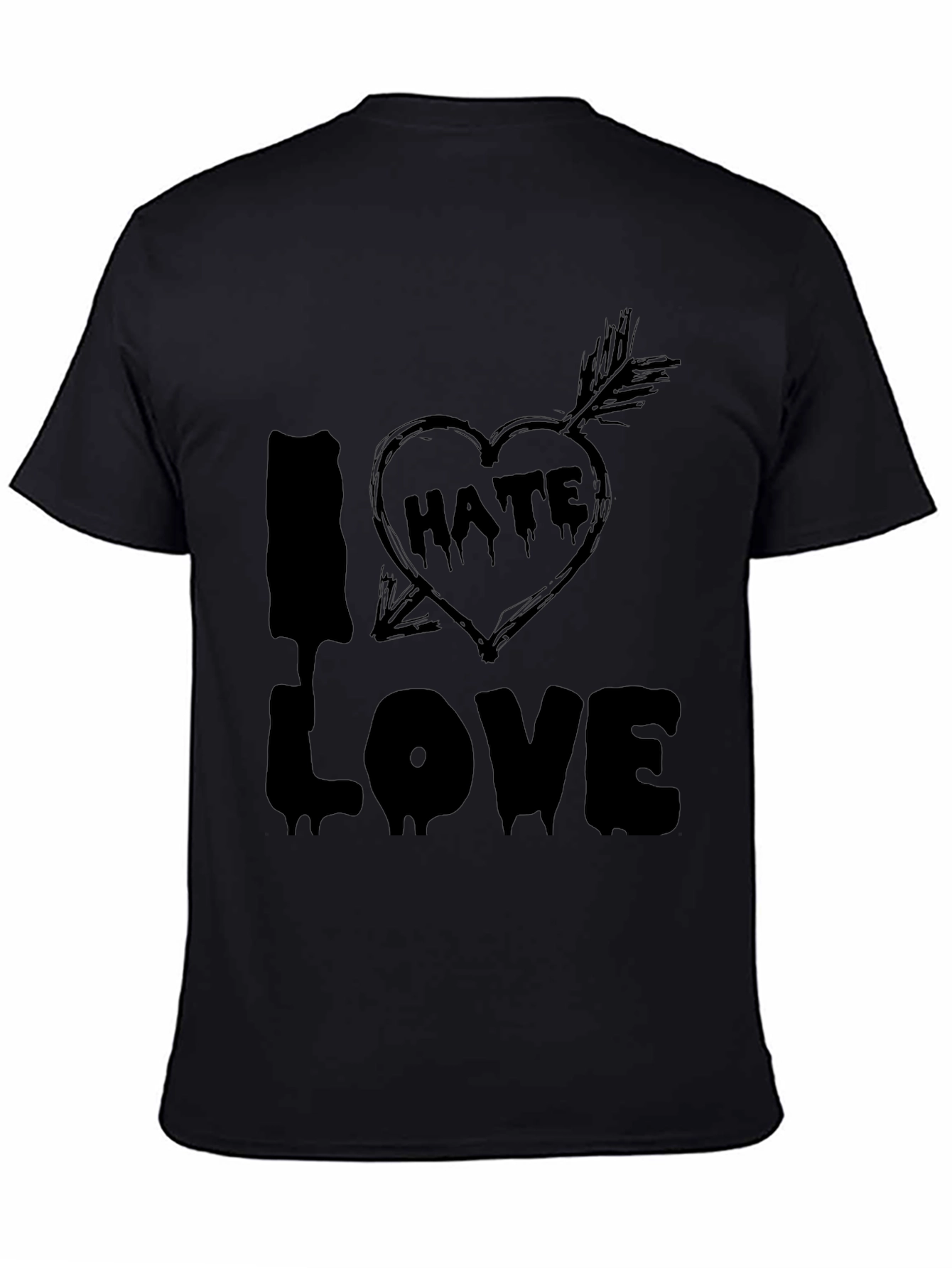 I HATE Love Black Graphic Tee
