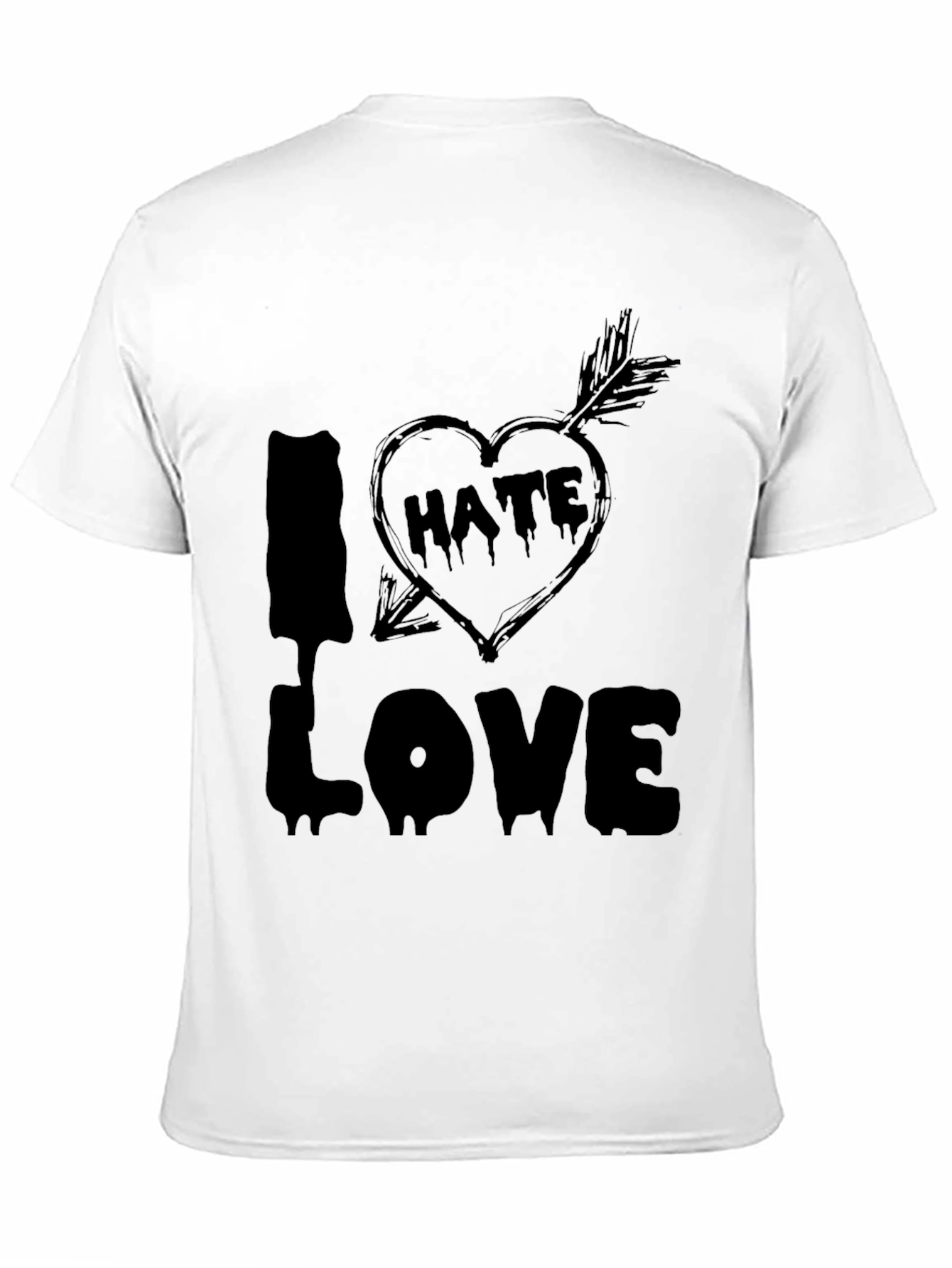 I HATE Love Black Graphic Tee