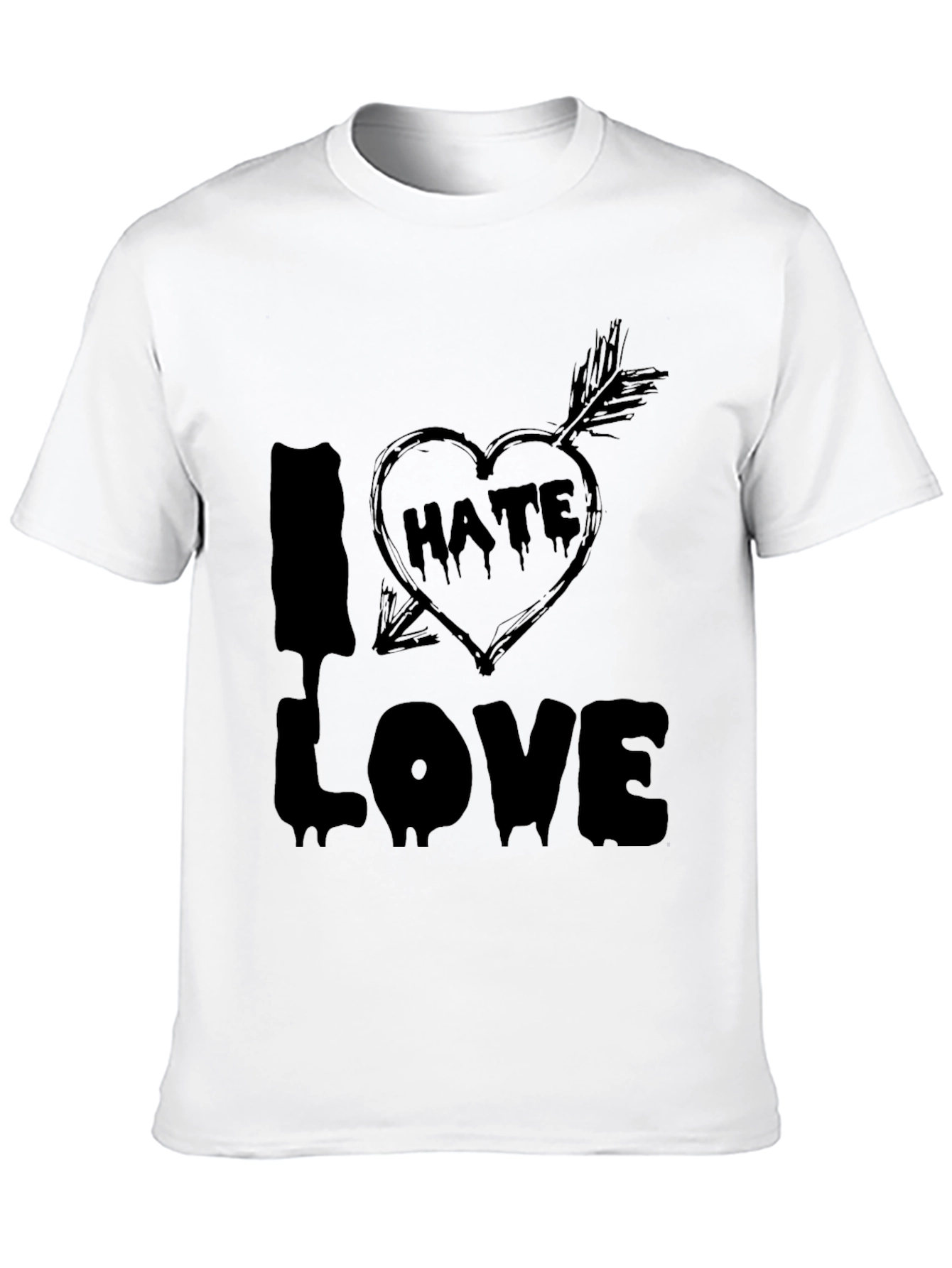 I HATE Love Black Graphic Tee