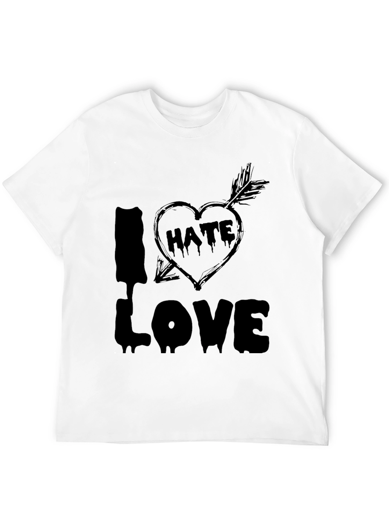 I HATE Love Black Graphic Tee
