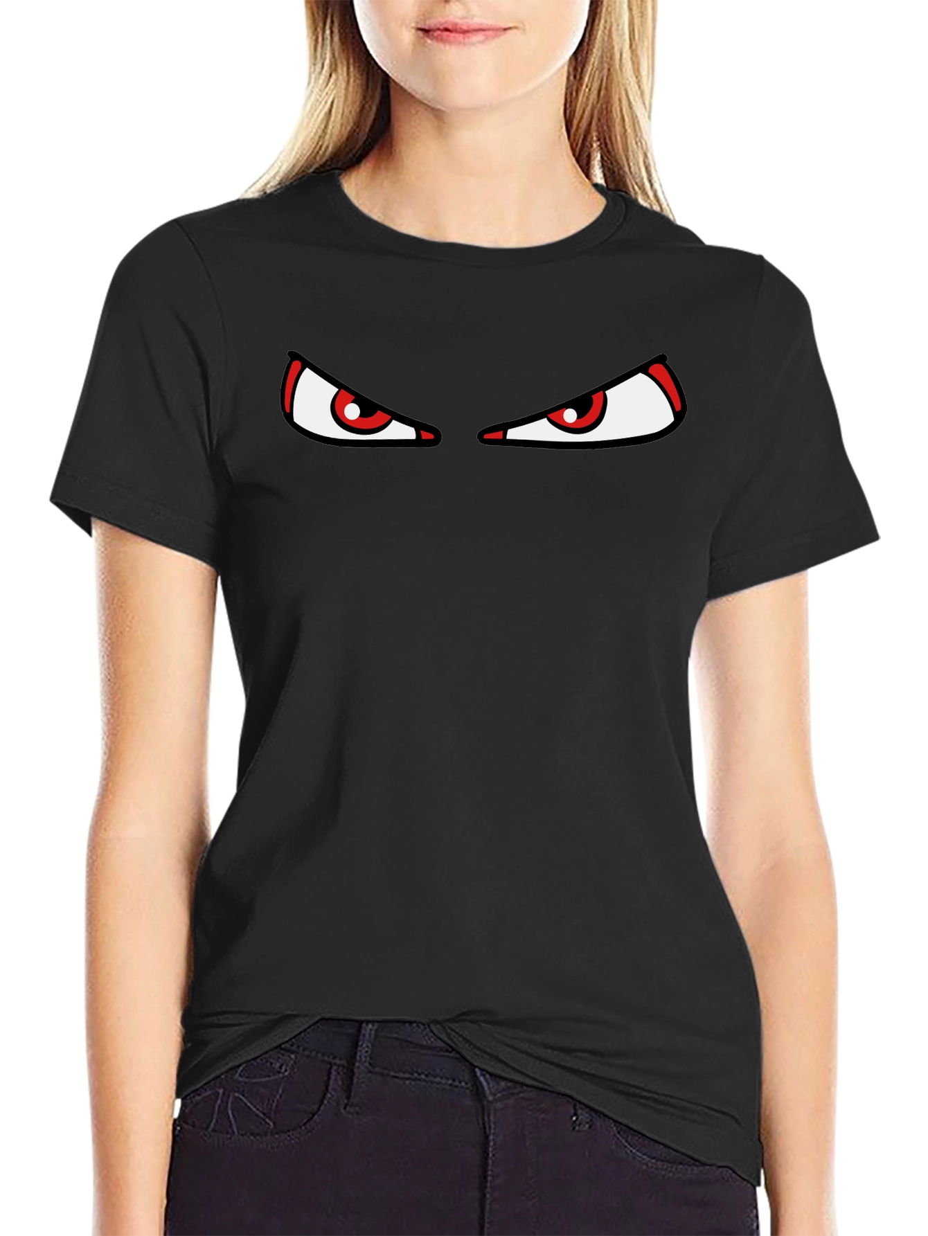 Mens Evil Eye Graphic Black T-Shirt
