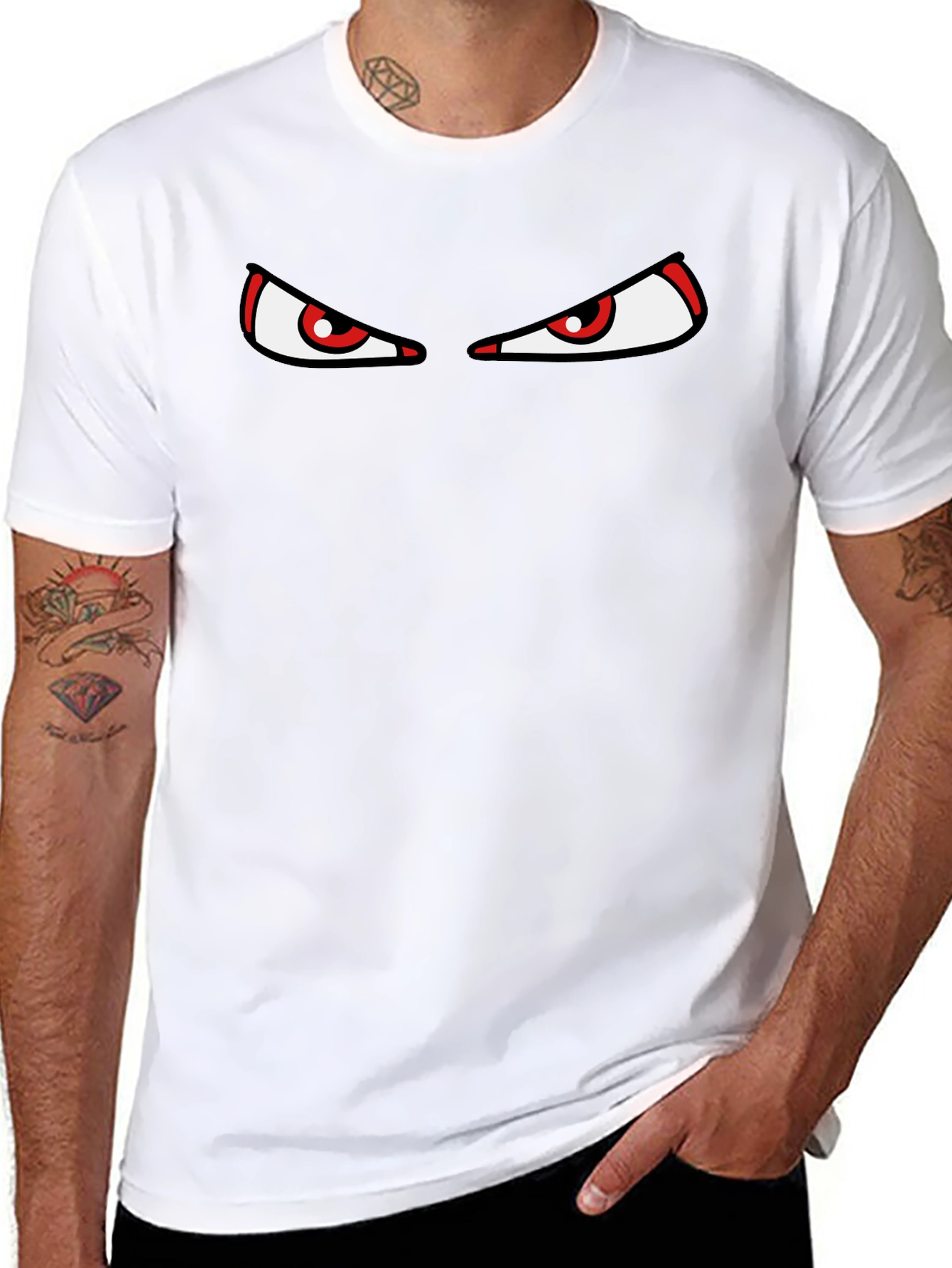 Mens Evil Eye Graphic Black T-Shirt