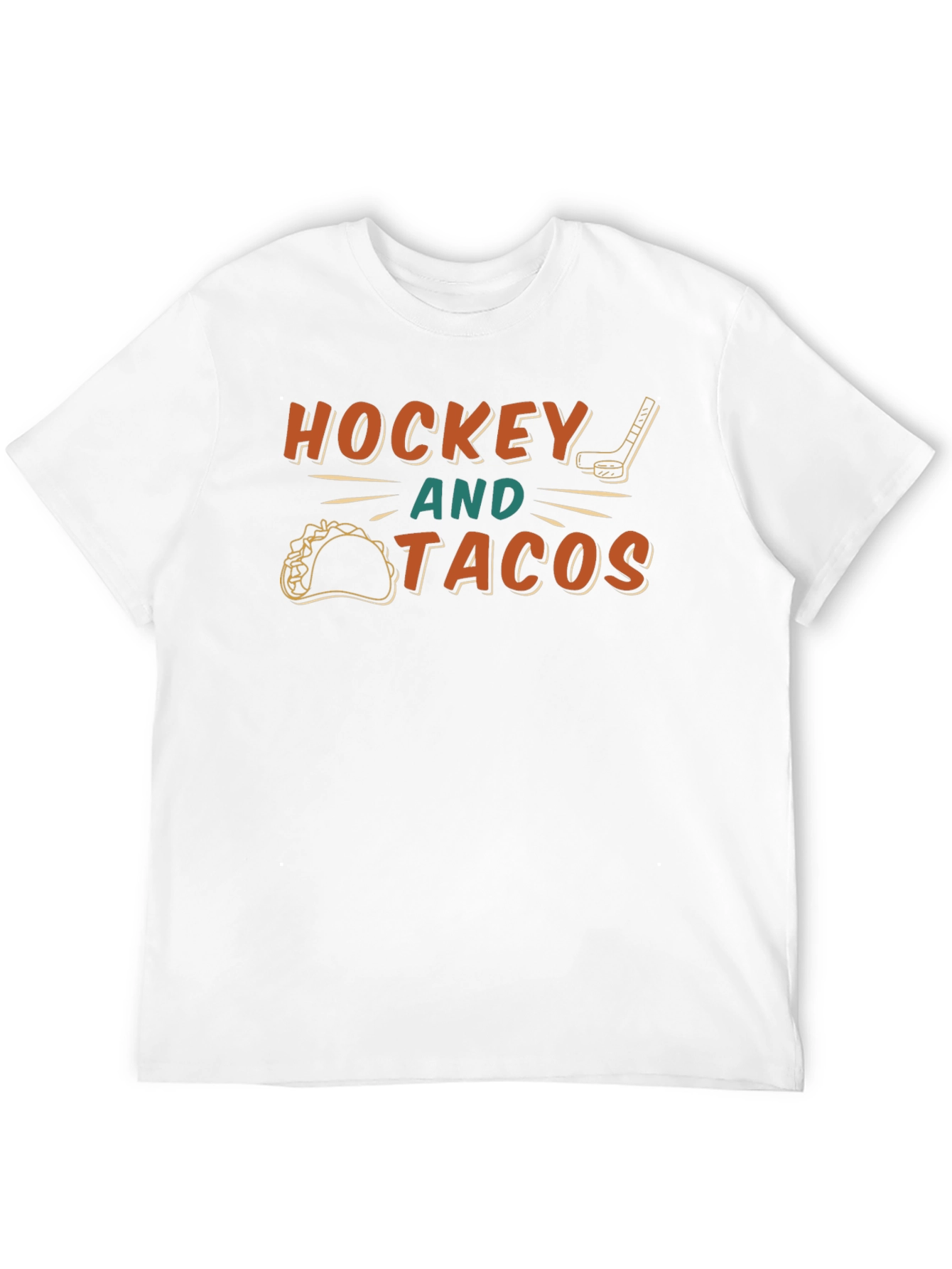 Hockey and Tacos Graphic T-Shirt - Black