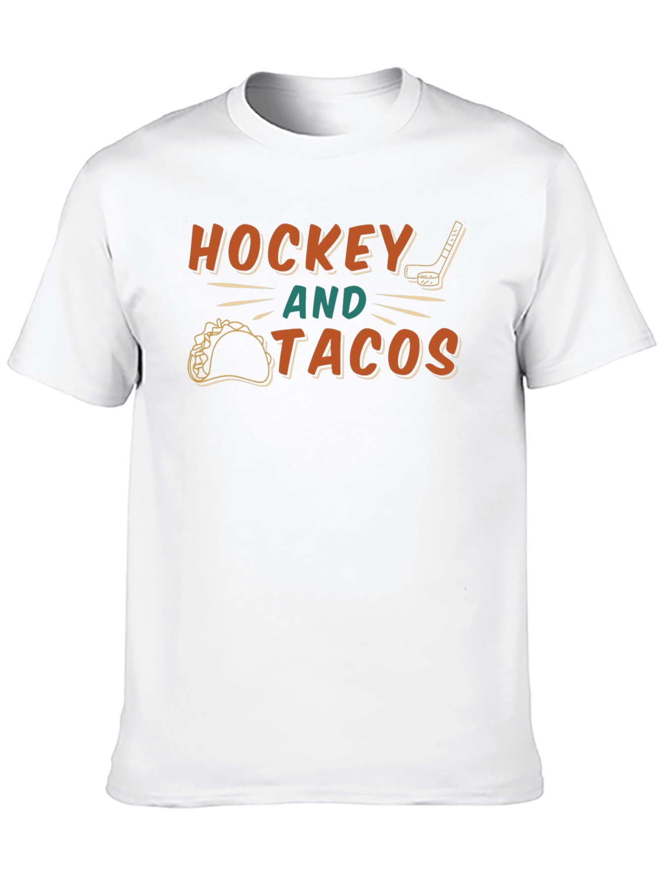 Hockey and Tacos Graphic T-Shirt - Black