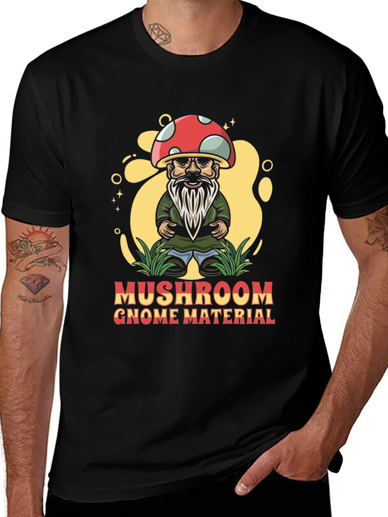 Mushroom Gnome T-Shirt Humorous Graphic Tee