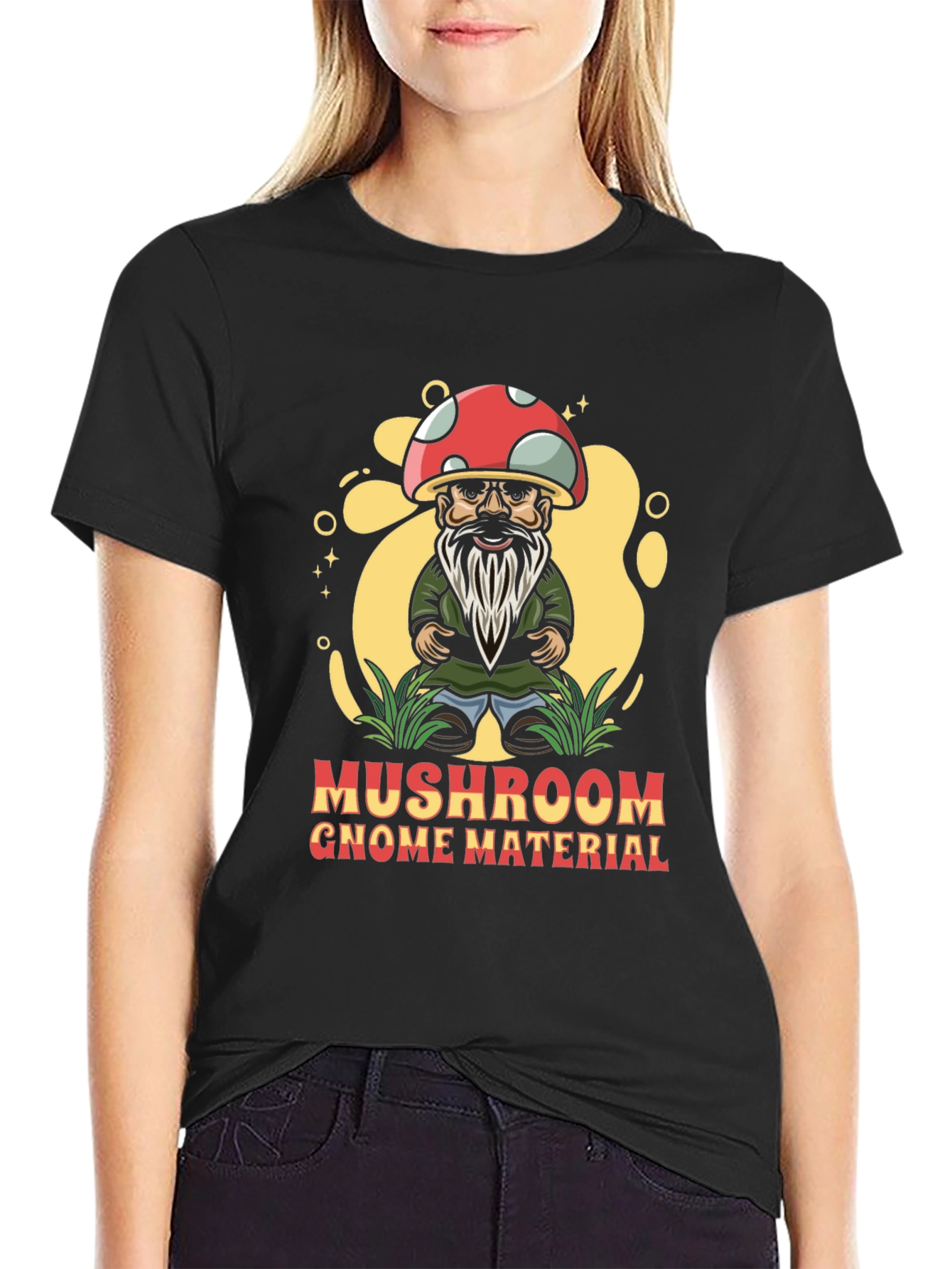 Mushroom Gnome T-Shirt Humorous Graphic Tee
