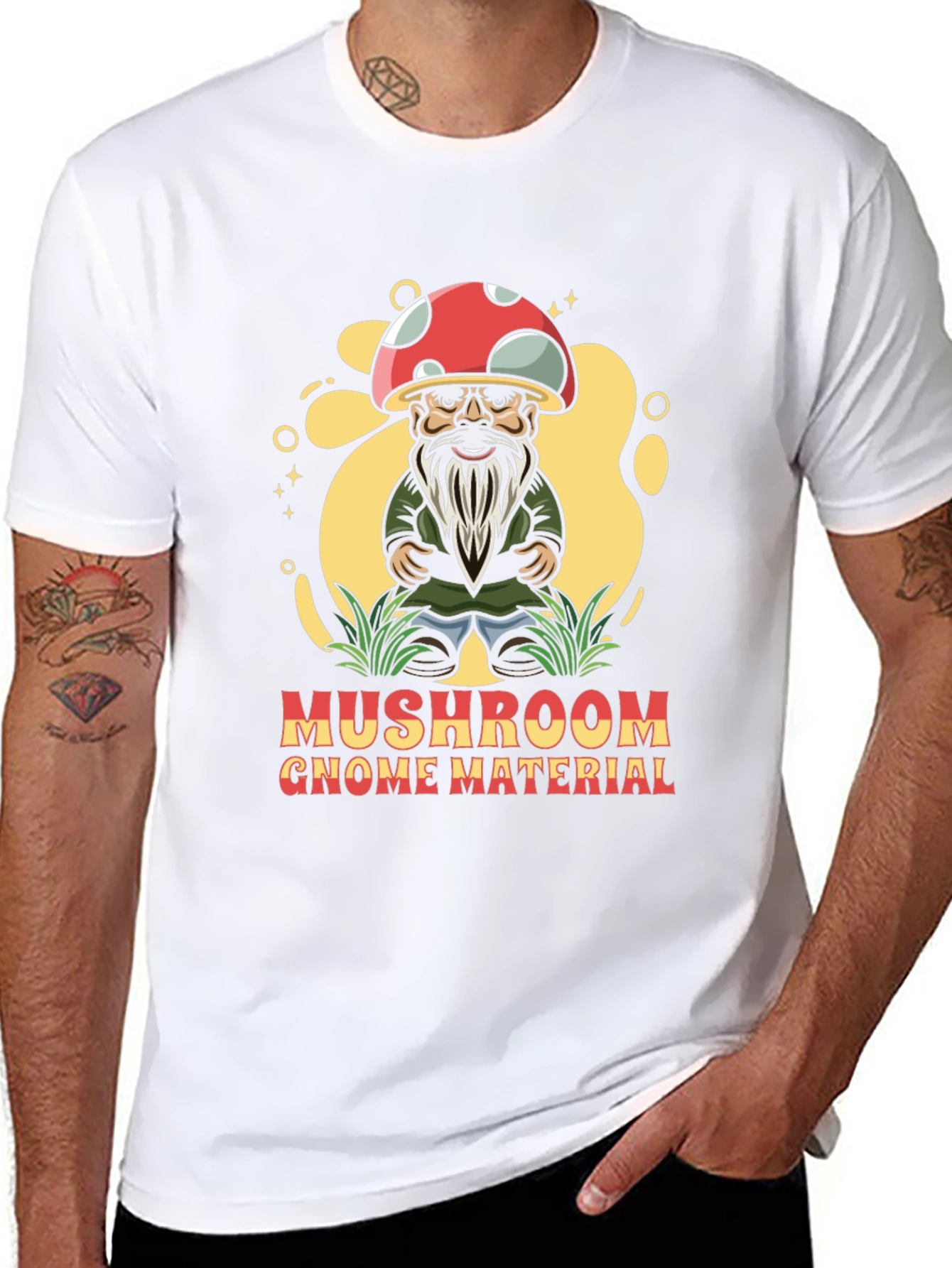 Mushroom Gnome T-Shirt Humorous Graphic Tee