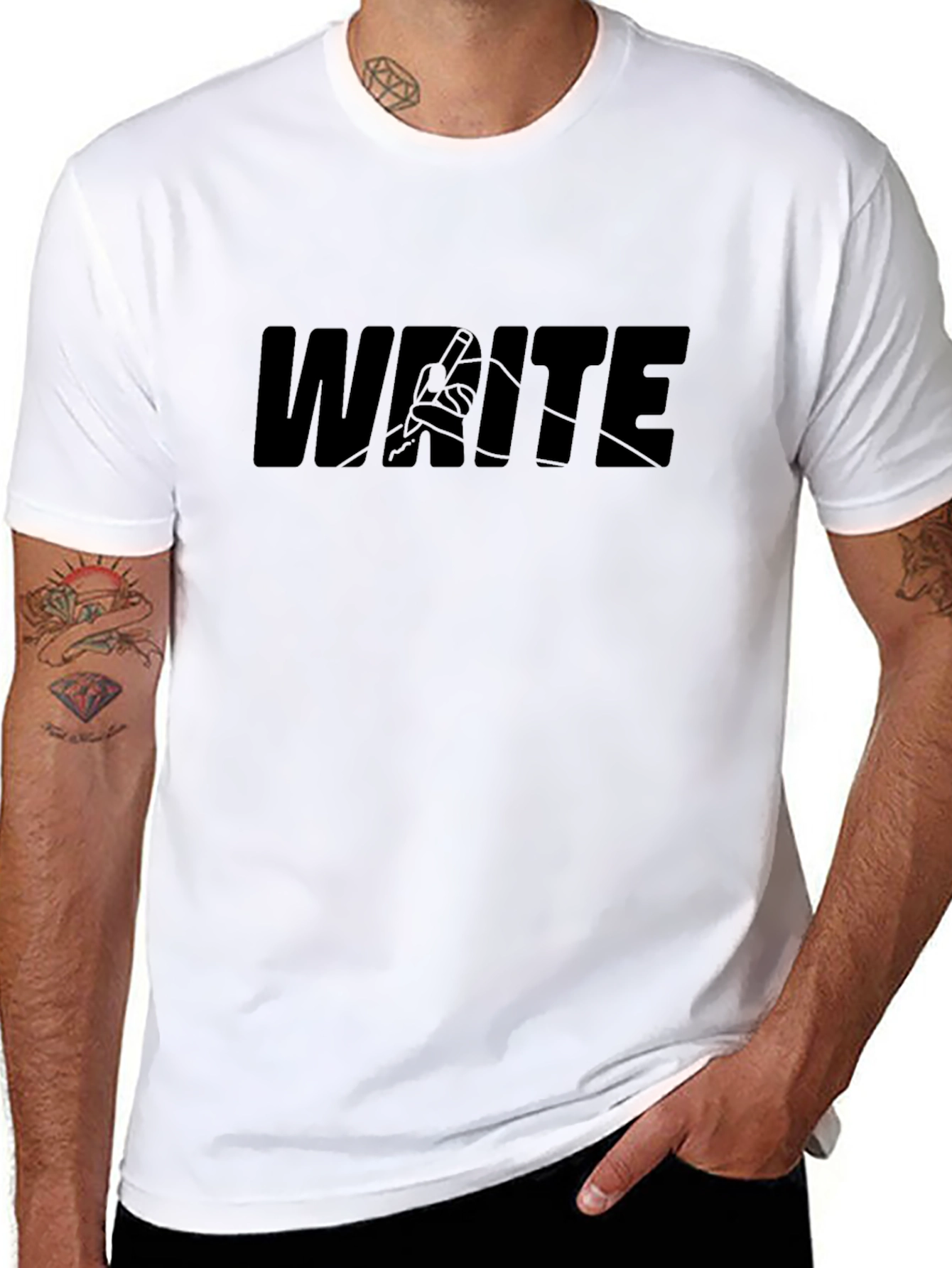 Write T-Shirt - Black Graphic Tee