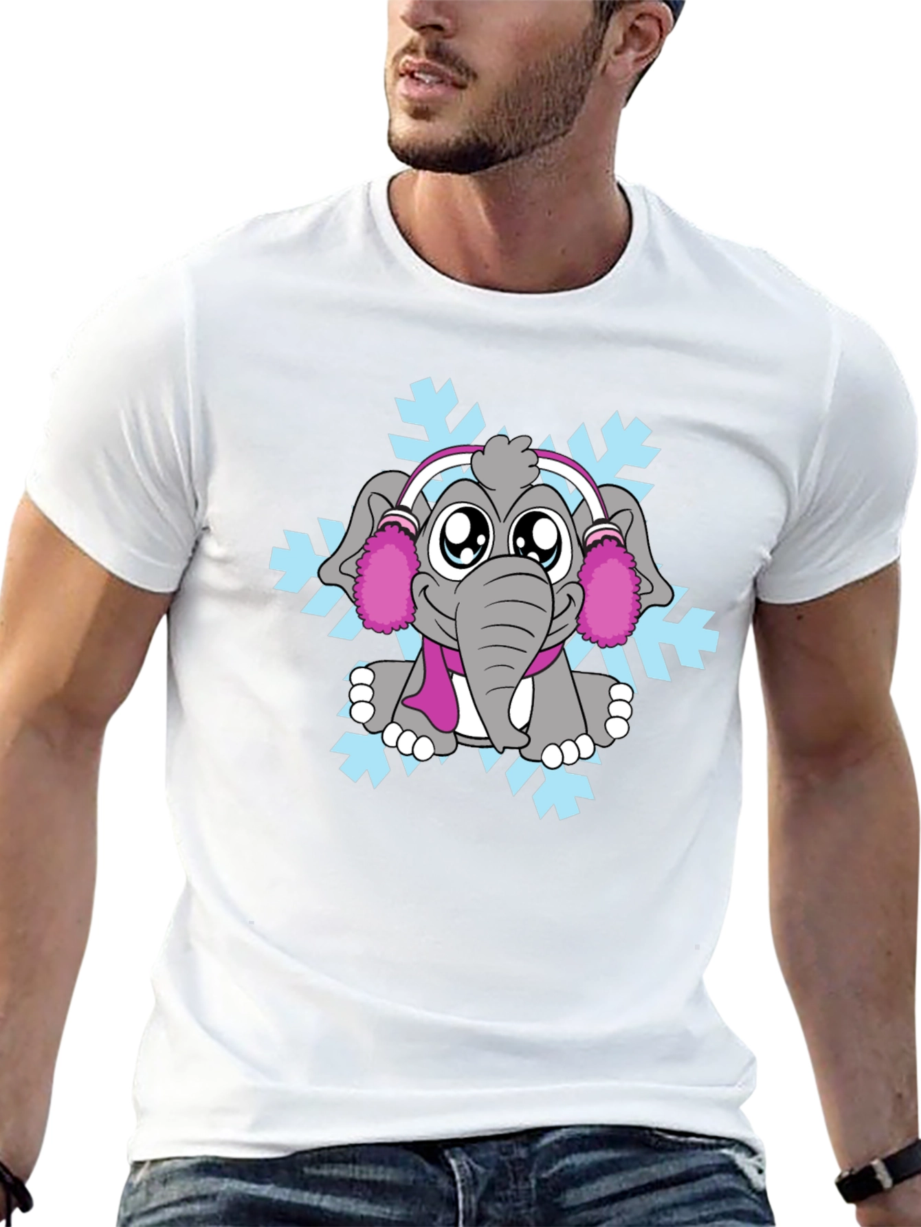 Cute Winter Elephant T-Shirt