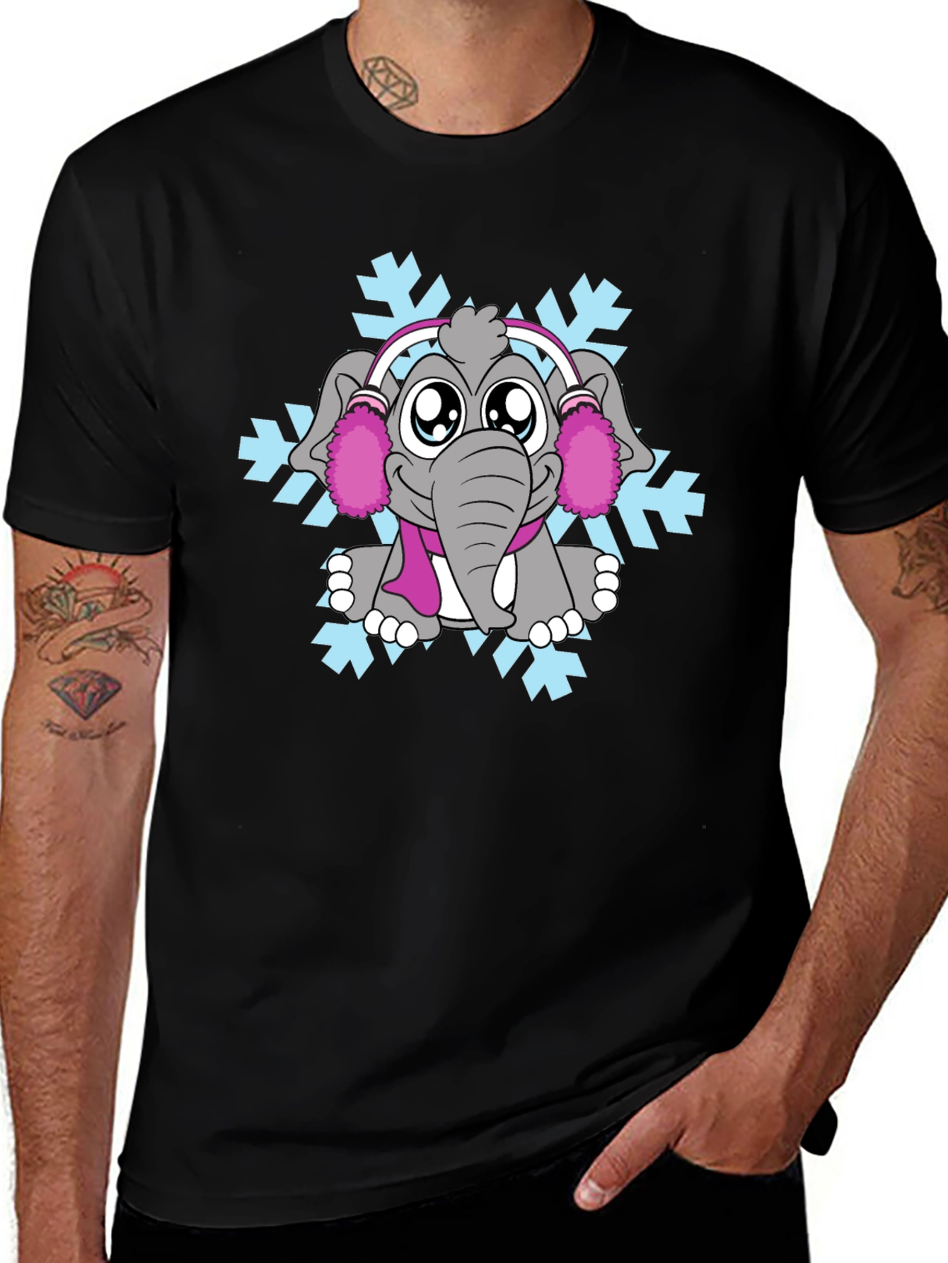 Cute Winter Elephant T-Shirt