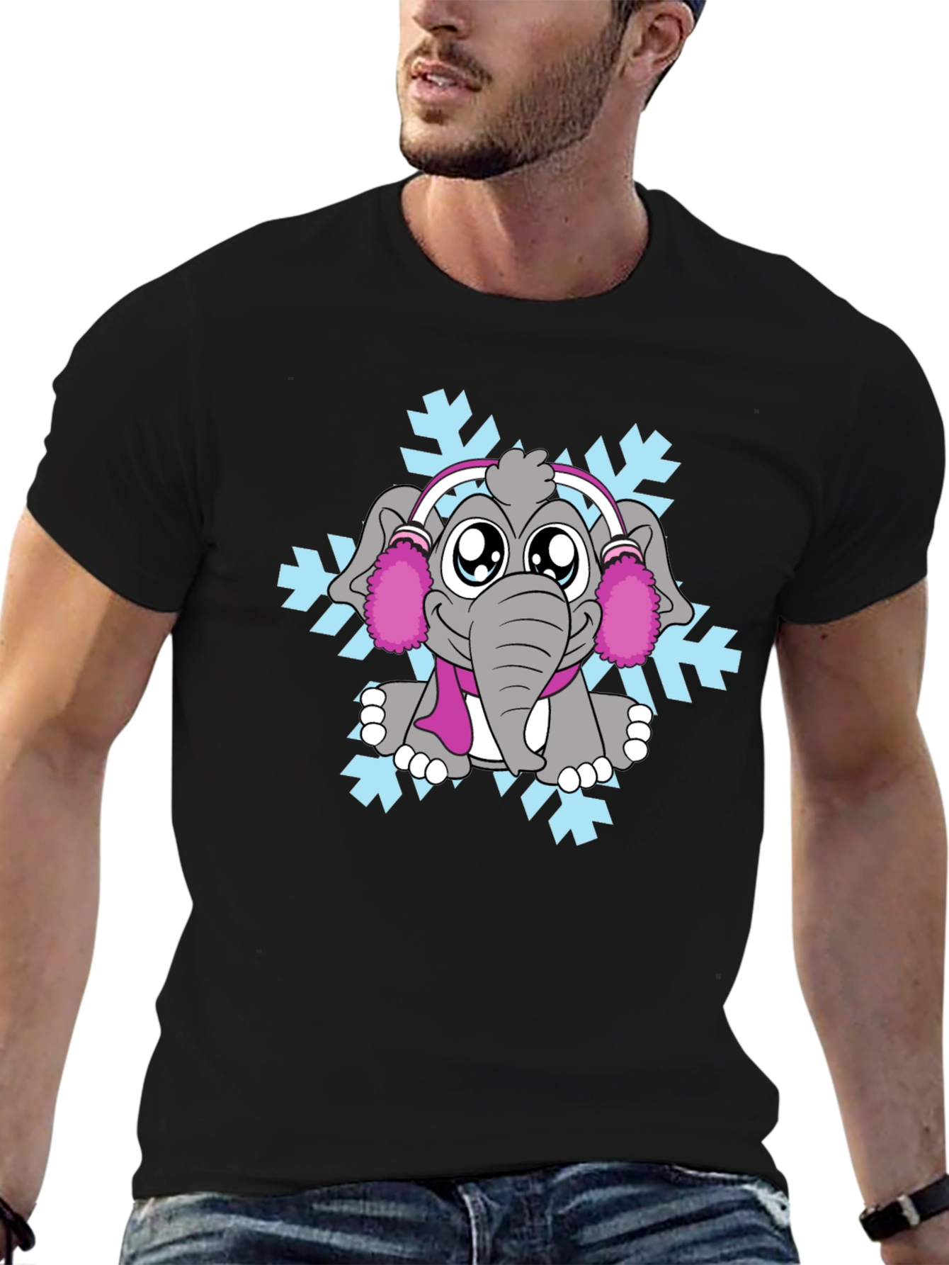 Cute Winter Elephant T-Shirt